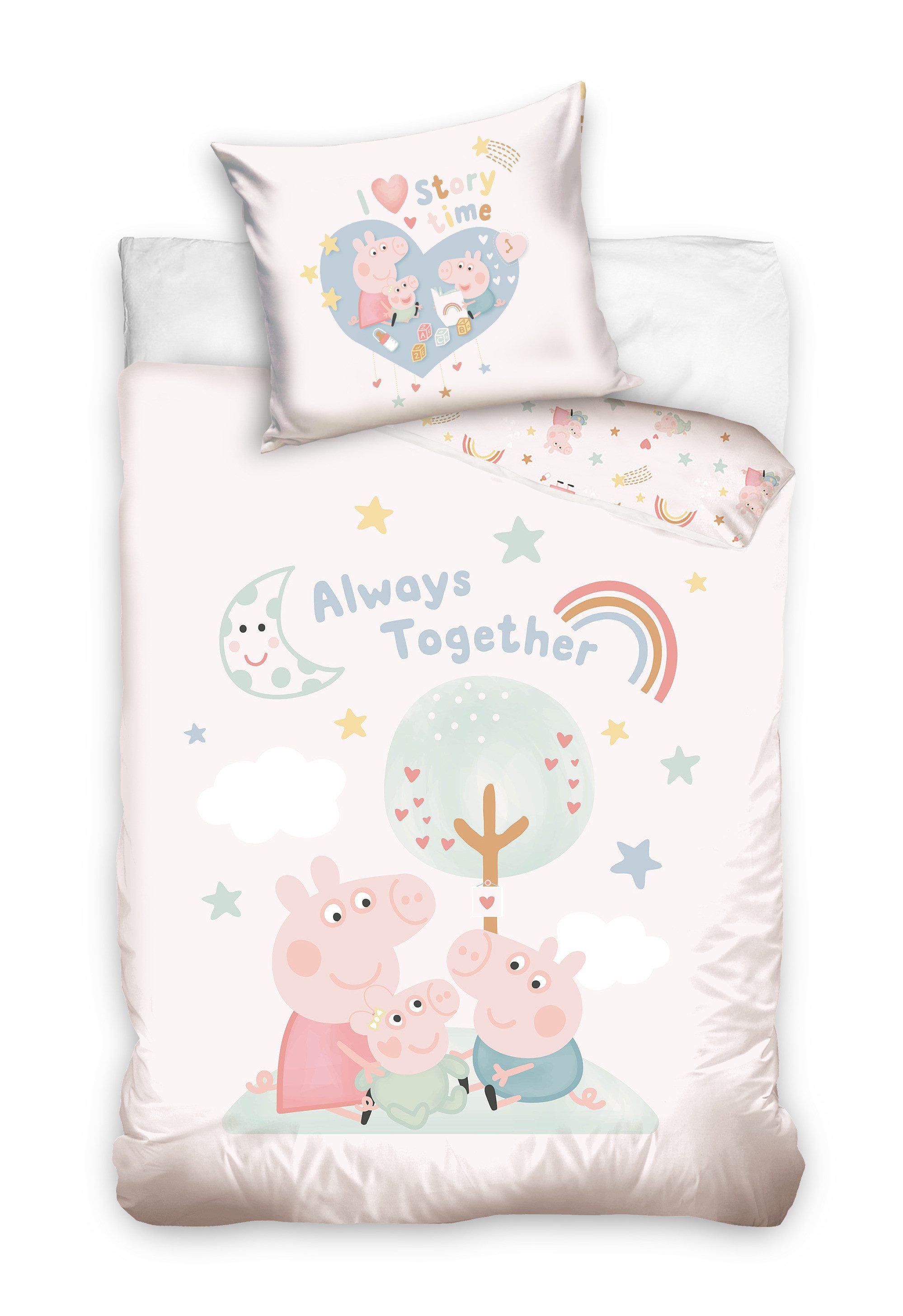 Peppa Pig Babybettwäsche Peppa Pig Babybettwäsche Schweinchen Peppa 100 x 135 cm