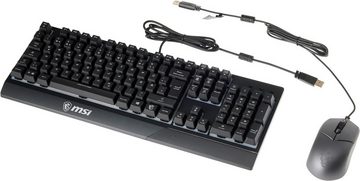 MSI Vigor GK30 Combo DE Gaming Tastatur- und Maus-Set, Mechanisches Tippgefühl für ultimativen Spielspaß