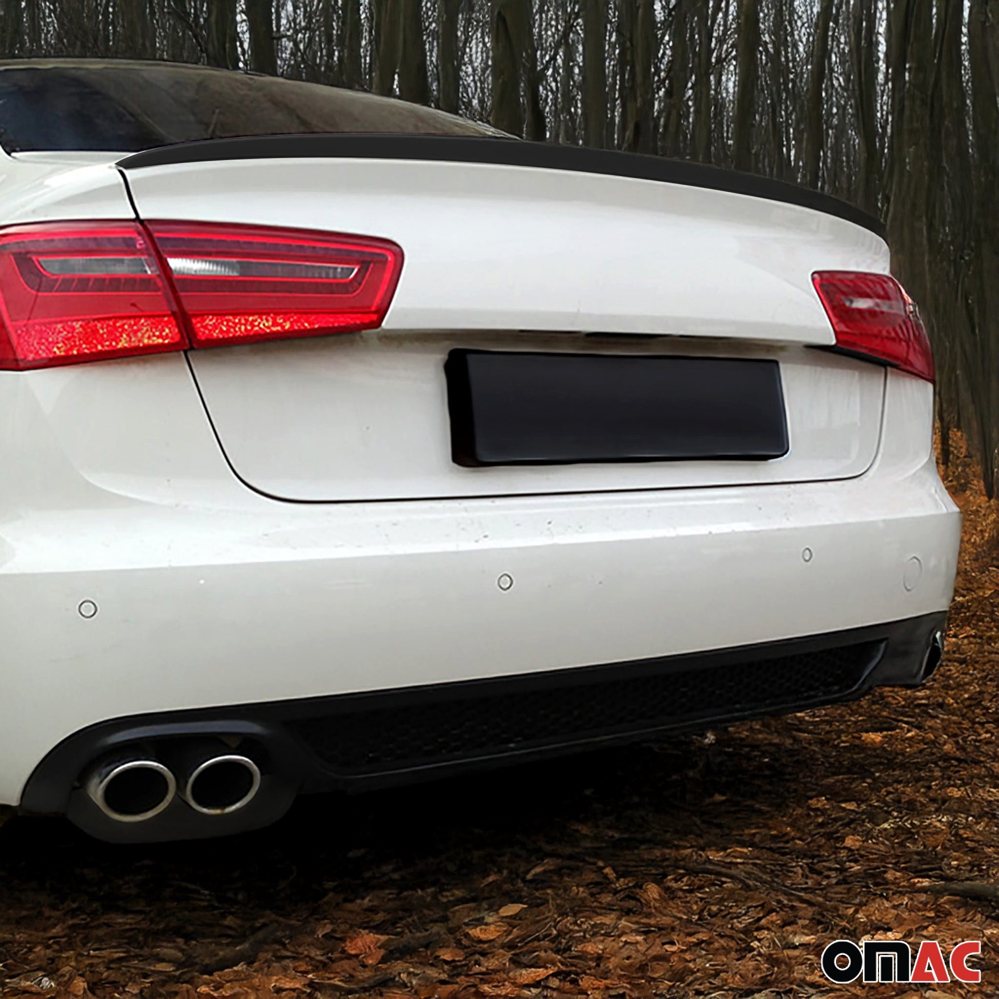 OMAC Heckstoßstange Heckspoiler Heckflügel für Audi A6 Limo C7 2011-2018 Farbe LY9B ABS, 1-St.