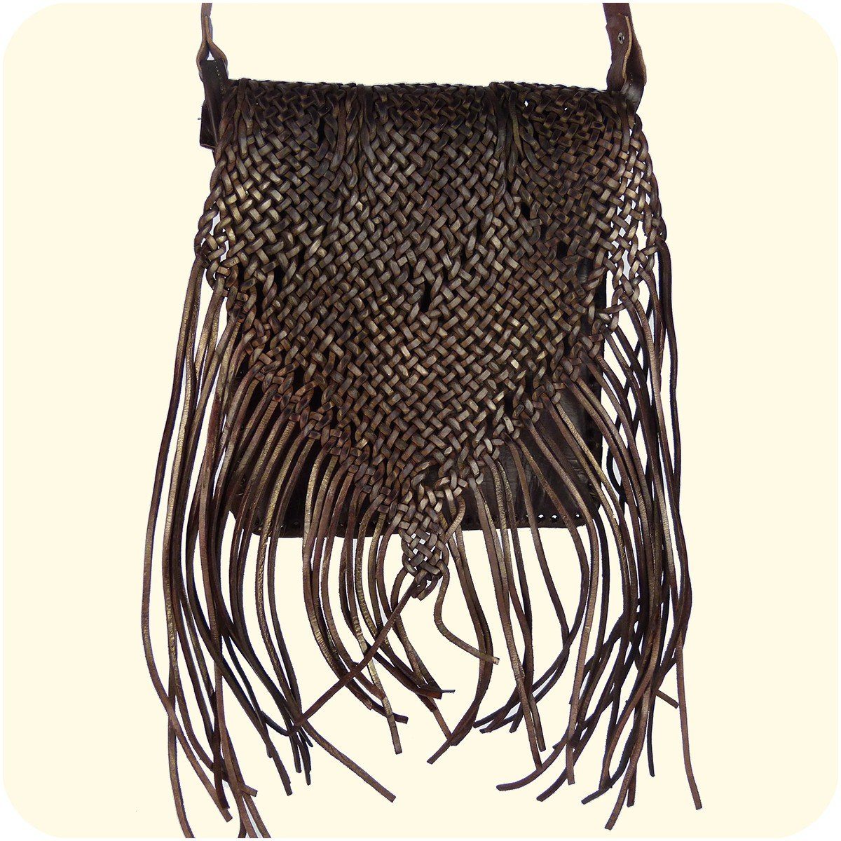 Handtasche Umhängetasche Indian 30x25cm - marokkanische Schultertasche