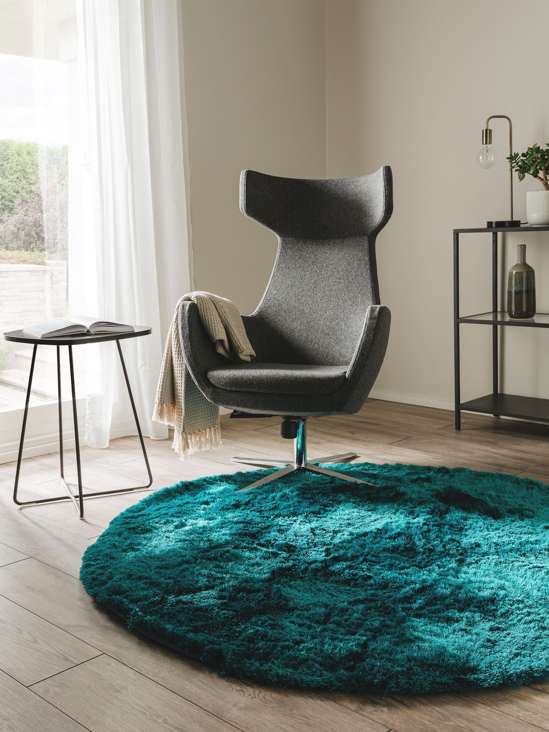 benuta Teppich Whisper, rund, Höhe: 31 günstig online kaufen