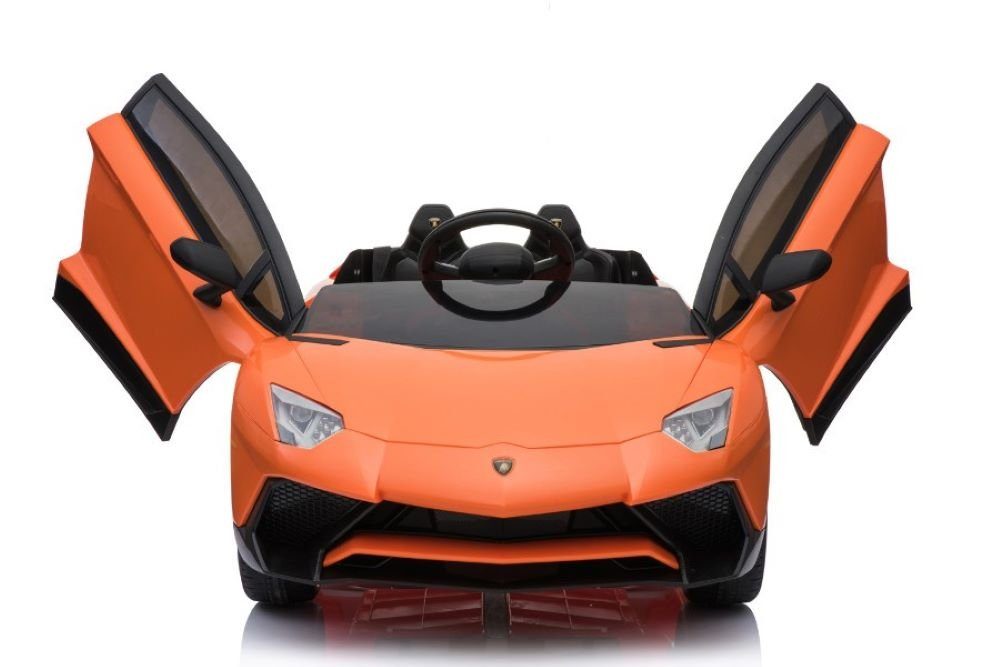 ES-Toys Elektro-Kinderauto Kinder Elektroauto Lamborghini, Belastbarkeit 40 kg, Aventador SV EVA-Reifen Kunstledersitz