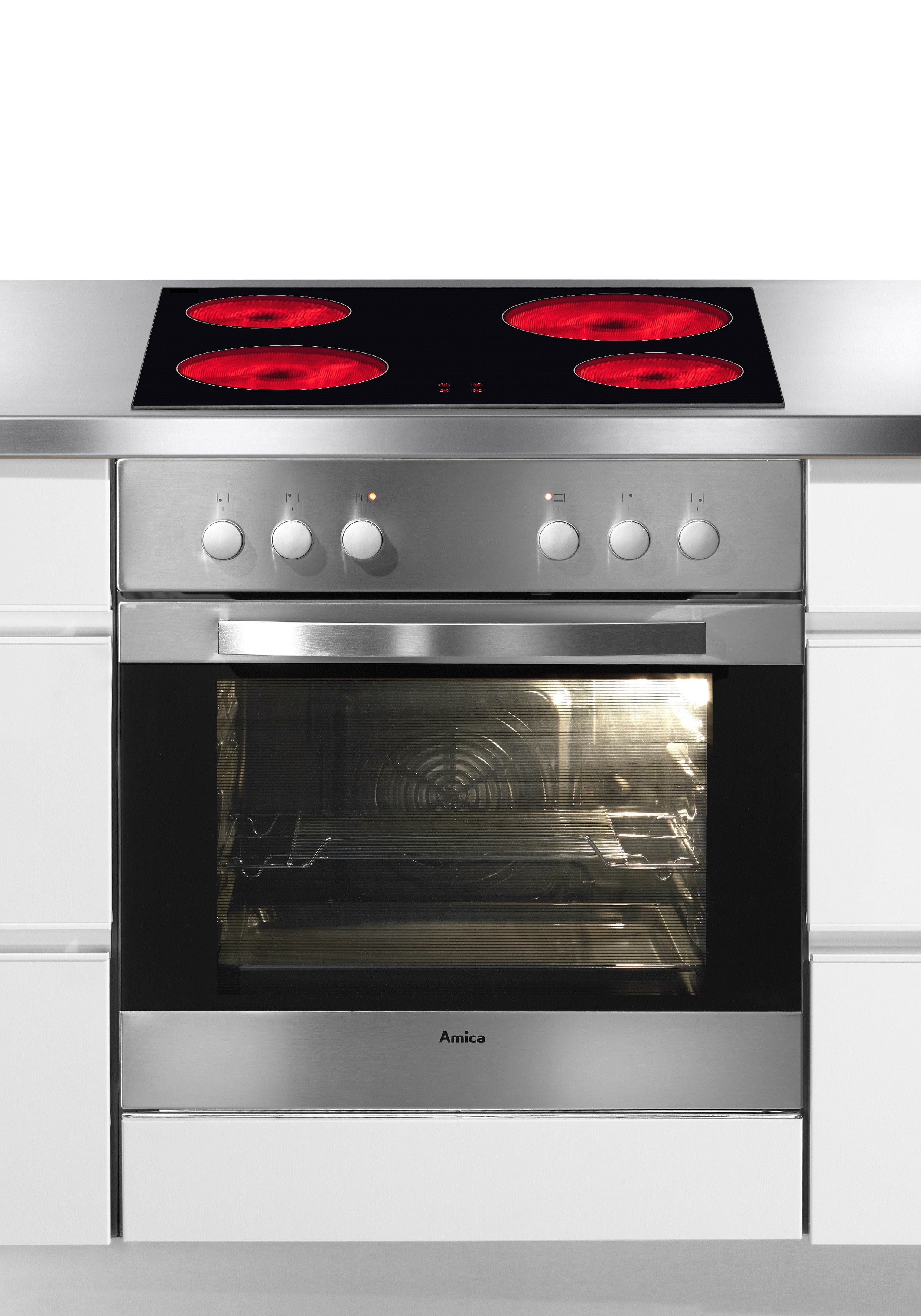 Amica Elektro-Herd-Set EHC 12516 E, Reinigt den Ofen mittels Dampf, ohne Chemie