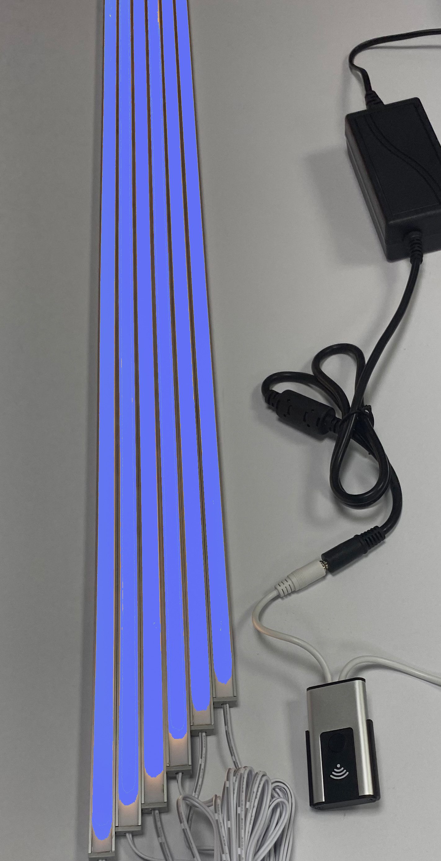 XENON LED Dekolicht 4161 SMART Leuchte ALU Schiene Slime 6x1m matt Grün inkl. Netzteil, Xenon / BLAU