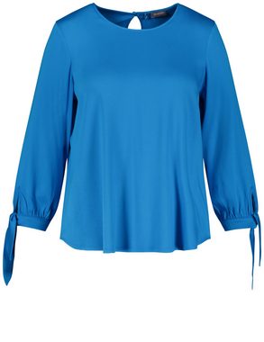 Samoon Klassische Bluse Blusenshirt mit Knoten-Details am Arm