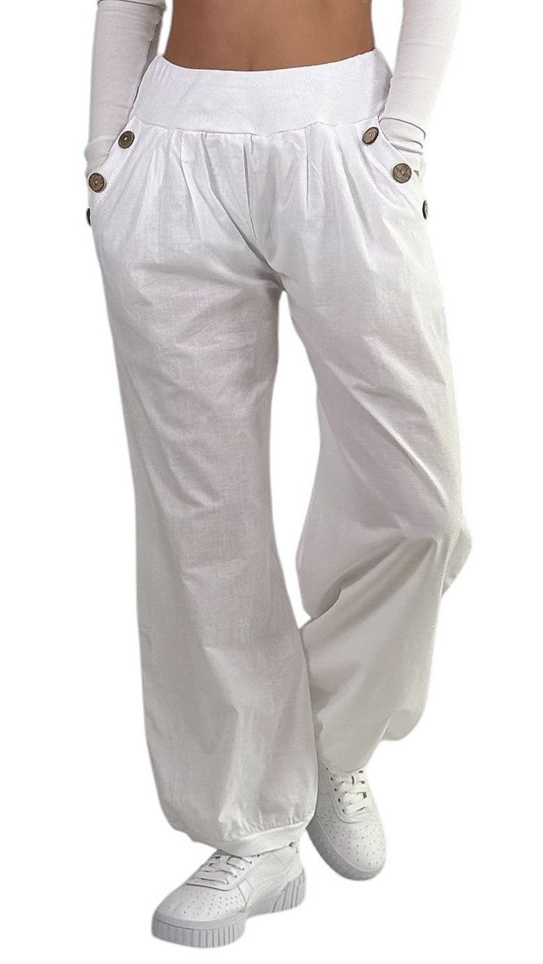 Mississhop Haremshose Damen Baumwolle Aladinhose Unifarbe Hose Sommerhose M günstig online kaufen