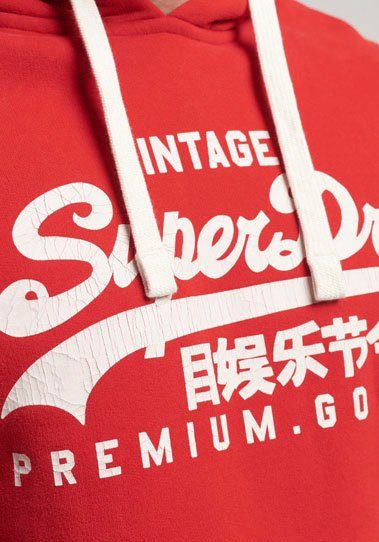 Superdry Hoodie SDVINTAGE LOGO HERITAGE risk HOOD red