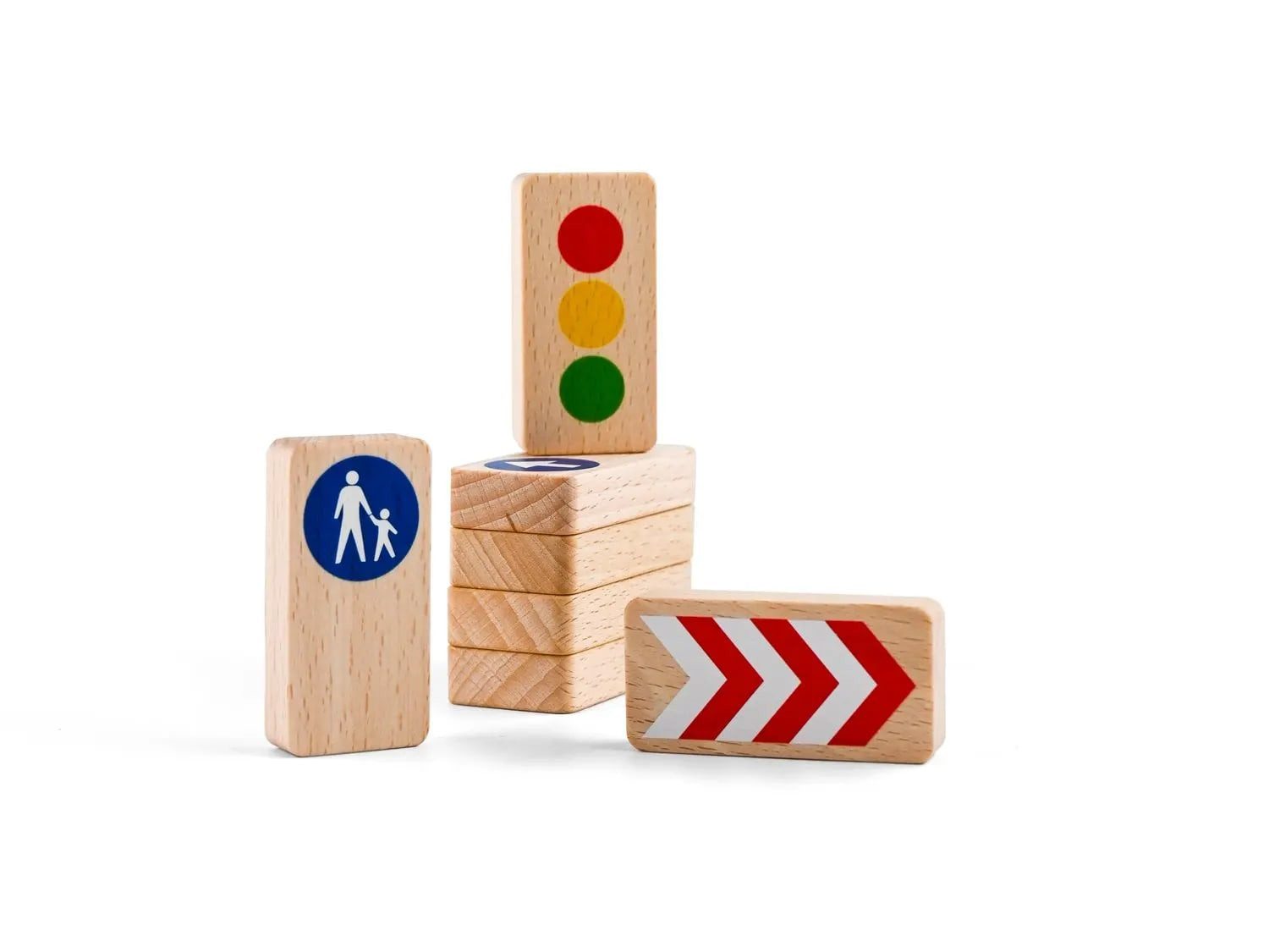 waytoplay Spiel-Verkehrszeichen Verkehrszeichen, Straßensperren - holz