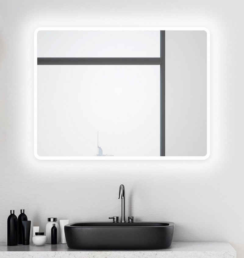 Talos Зеркало для ванной комнаты Talos Black Moon, 80 x 60 cm, Design Lichtspiegel