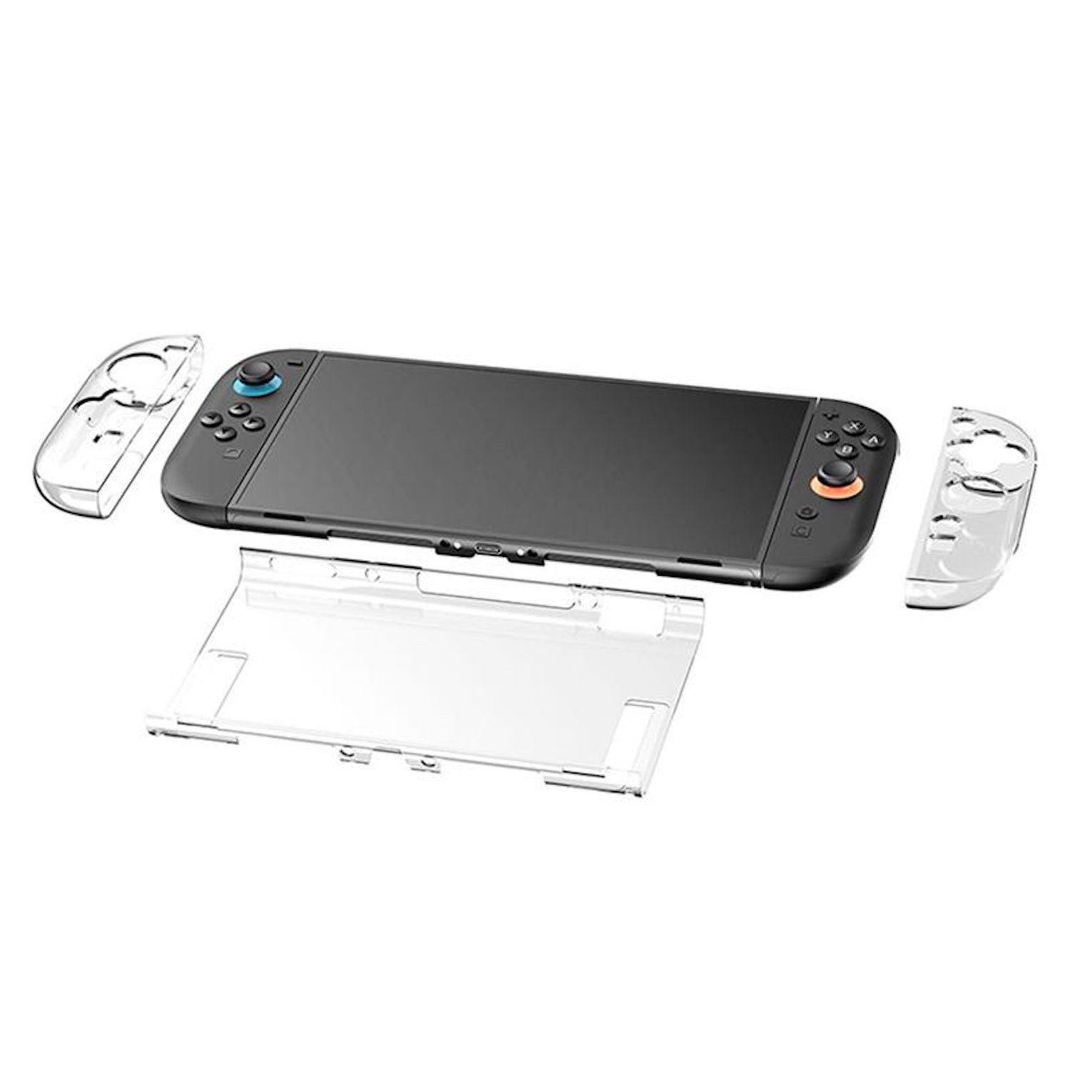 Wigento Handyhülle Für Nintendo Switch 2 TPU Split Schutzhülle Transparent, Flexibel, Stoßfest, Passgenau