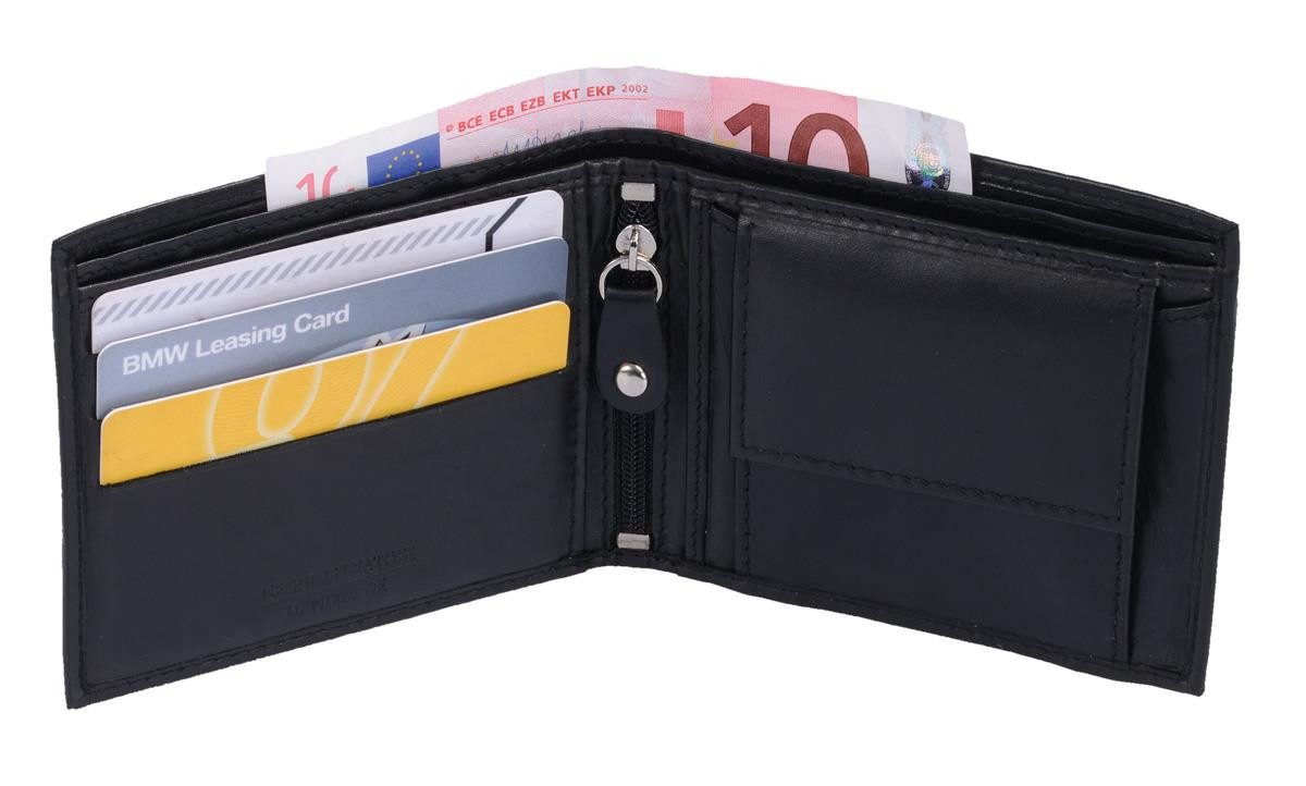 GlücksNugget Geldbörse extra flache, kleine Ledergeldbörse Hosentaschenbörse