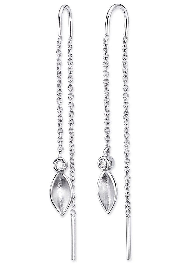 Paar Ohrhänger Schmuck Geschenk Silber 925 Ohrschmuck Ohrring Durchzieher Kette