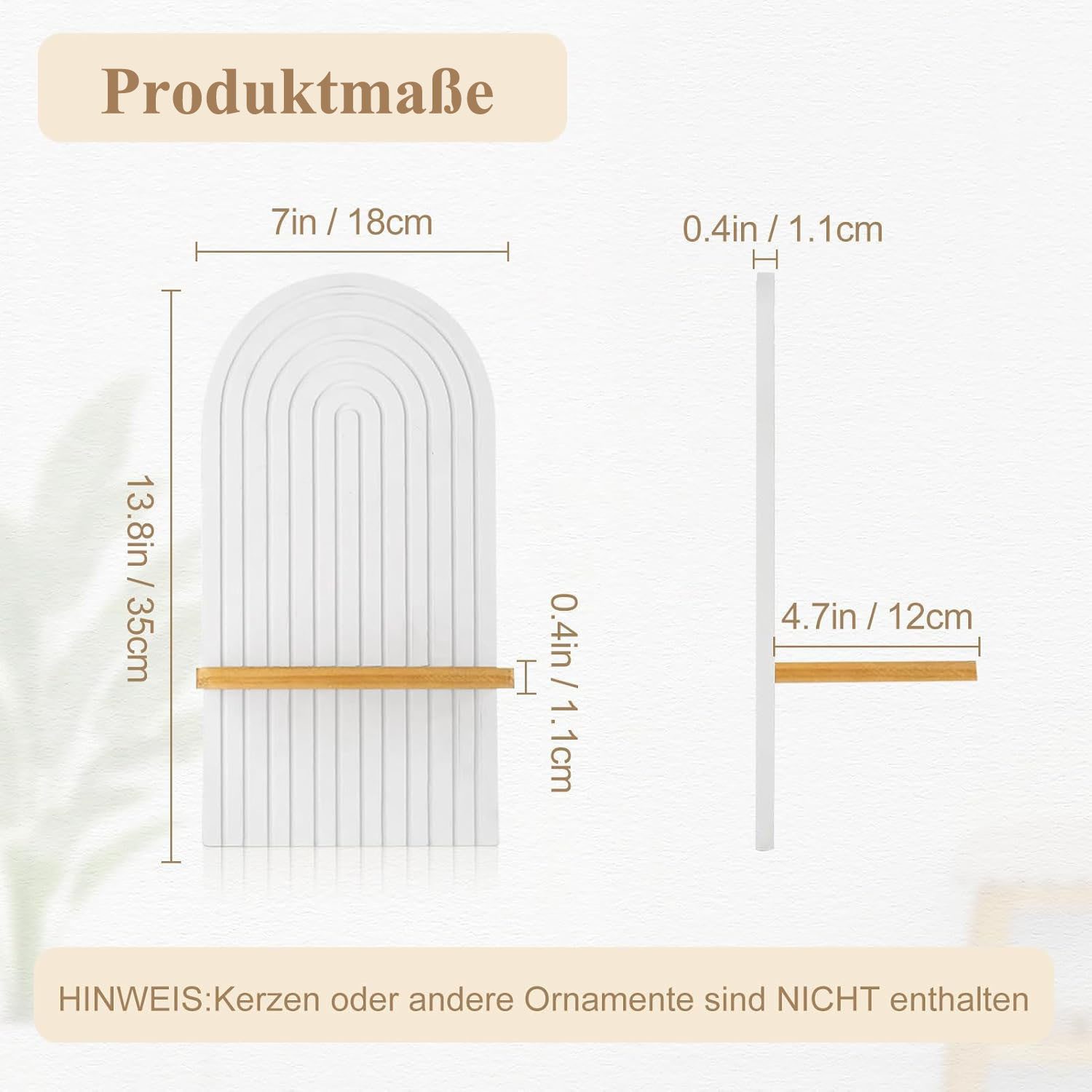 SURFOU Deko-Wandregal 2 Stück Holz Boho Wanddeko Holzregal Wand, Robustes B günstig online kaufen