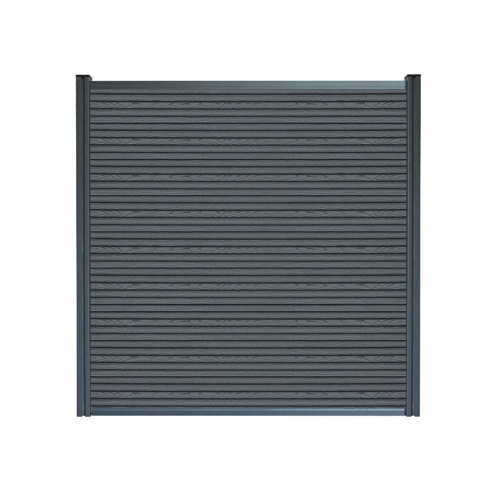 HOME DELUXE Zaun WPC Sichtschutzzaun CALLADO PREMIUM - 180 x 185 cm, (Variantenauswahl), horizontal oder vertikal montierbar, Steckzaun, Komplettset