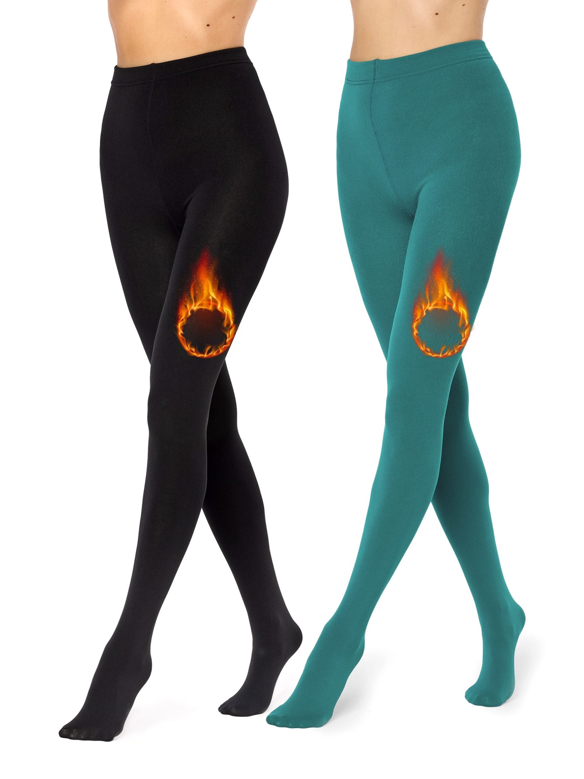 Merry Style Strumpfhose 2er Pack Колготки Damen Winter Wärme Tights Gefütterte MS-ATX-442 (1 St)