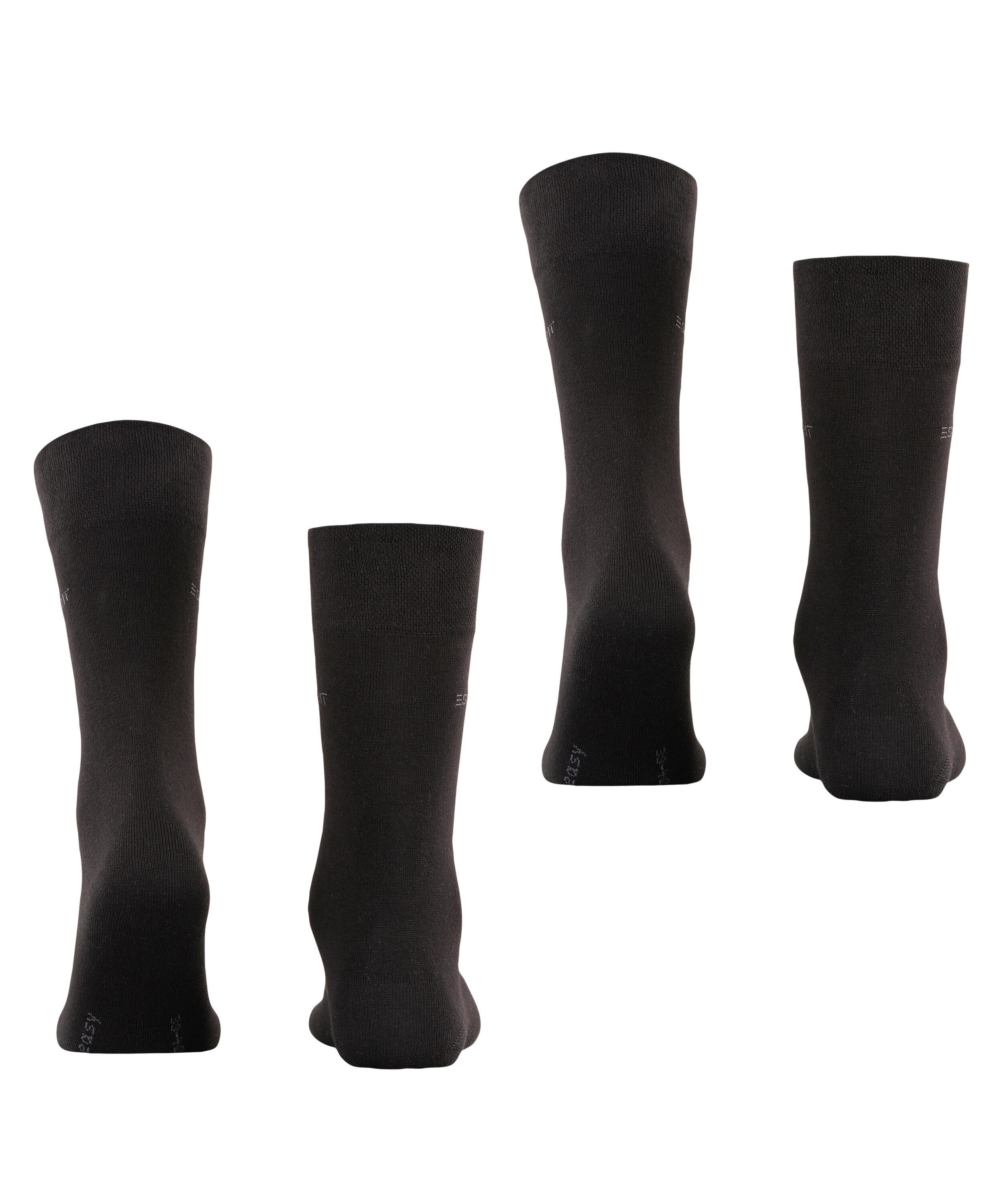 Esprit Socken Basic Easy (2-Paar, 2 Paar) druckfreier, breiter Komfortbund, atmungsaktiv, uni Socken