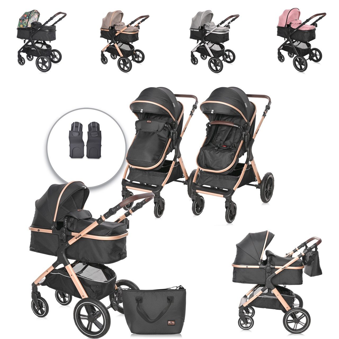 Kombi-Kinderwagen Kinderwagen 2 in 1 Viola