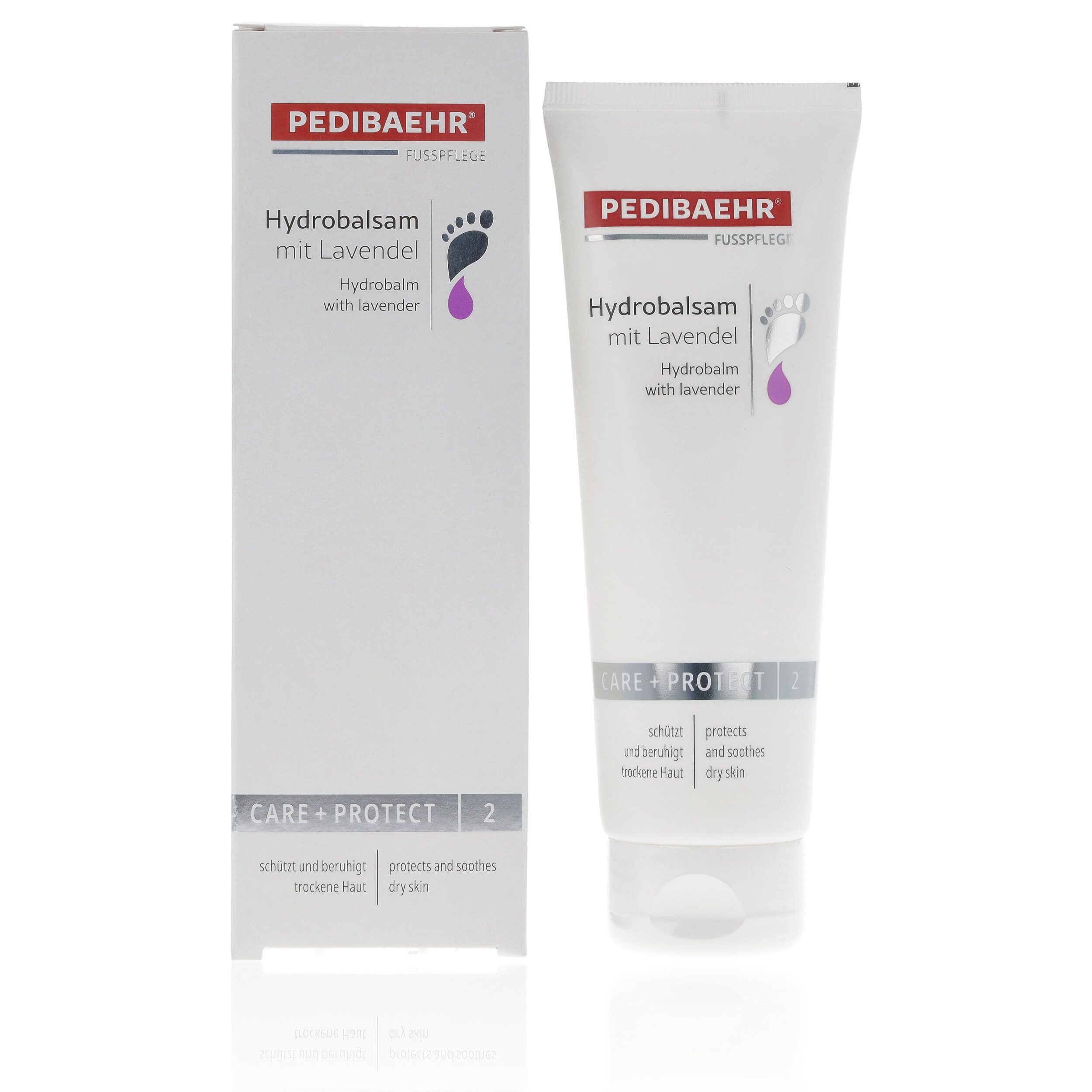 Pedibaehr Fußcreme Pedibaehr Hydrobalsam mit Lavendel 125ml Diabetiker geeignet, 1-tlg., beruhigende, schützende und desodorierende Pflege