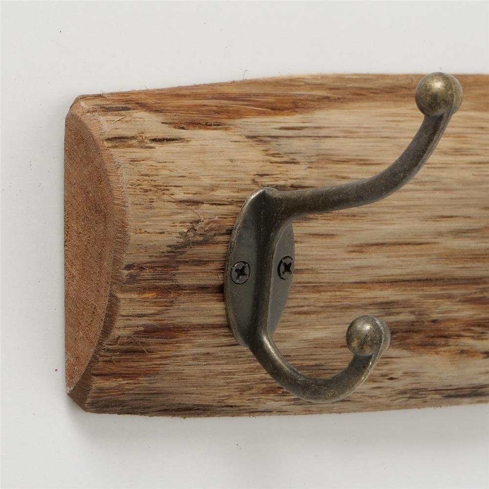 BOLTZE Garderobenleiste Brando, aus Eichenholz, 5 Haken, 10 x 55 cm günstig online kaufen