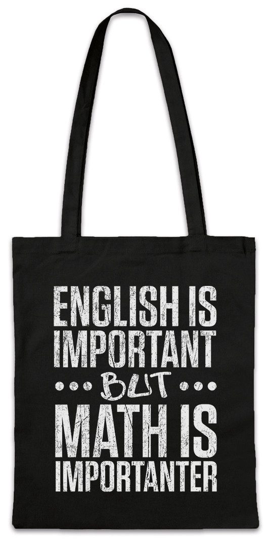 Beuteltasche English Is Important Math Is Importanter Stofftasche Teacher Fun