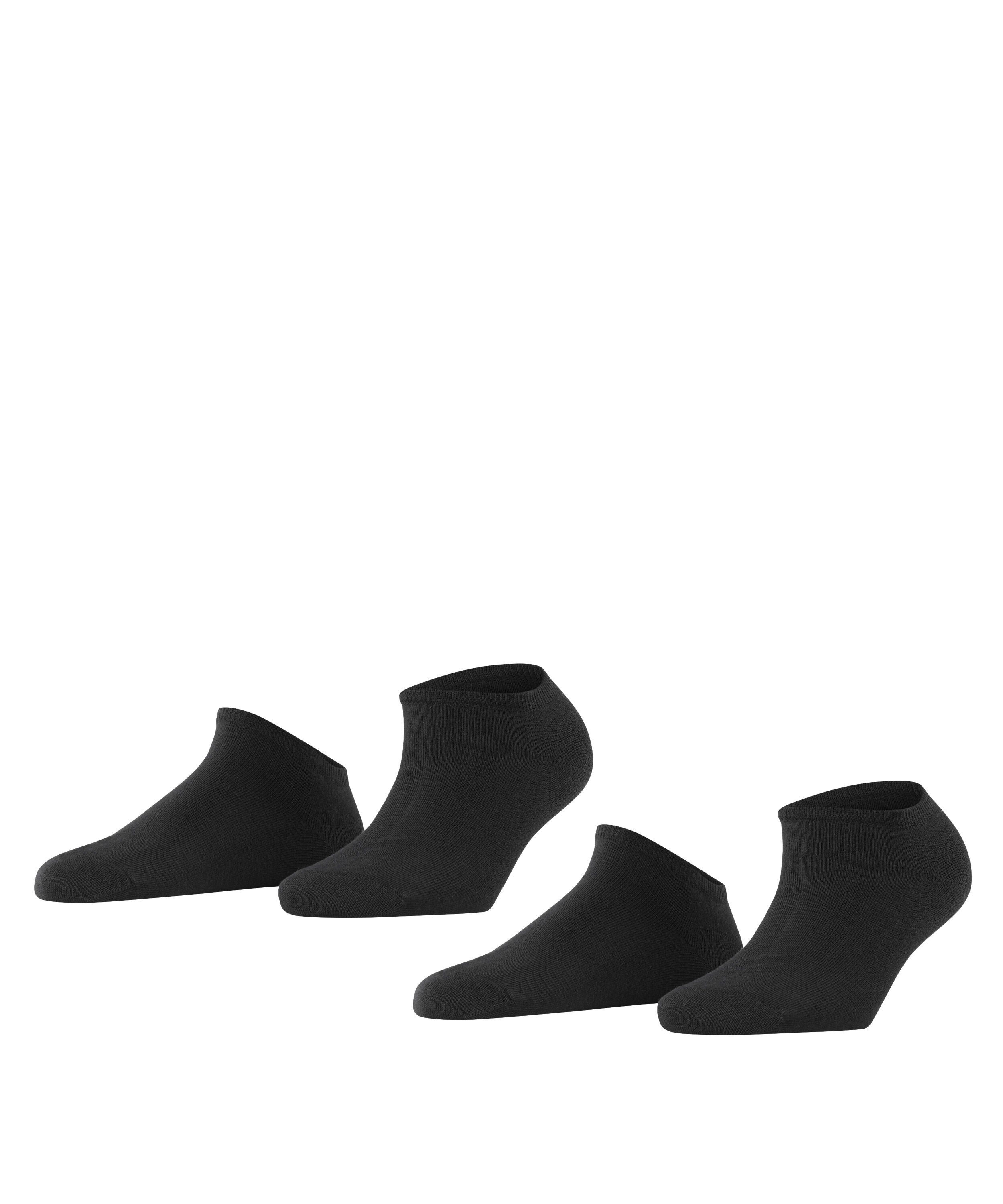 Sneakersocken Esprit (2-Paar) 2-Pack hohem Uni mit black Baumwollanteil (3000)