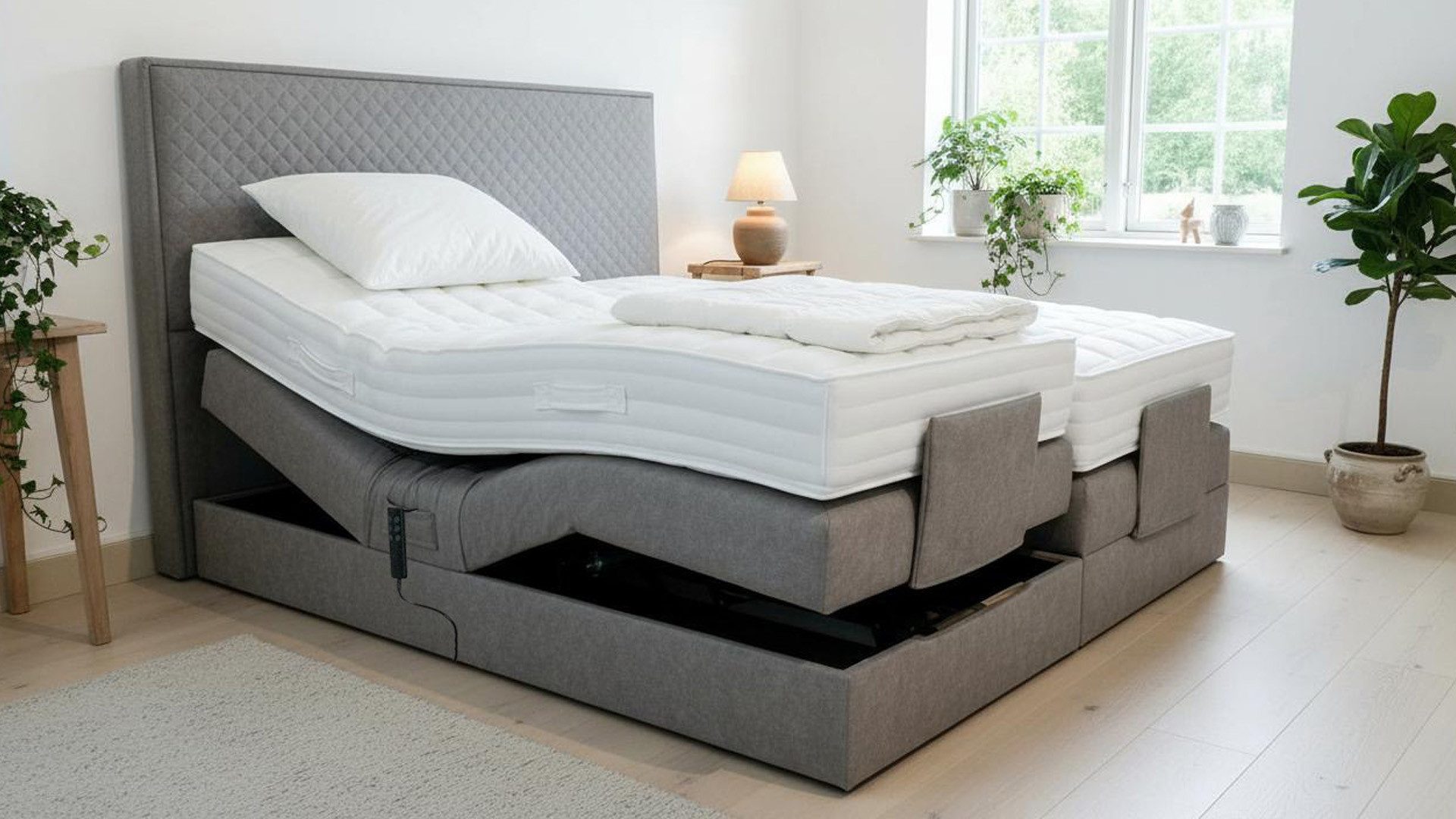 PAARA Boxspringbett Lima elektrisch verstellbar mit Motor alles, mit einzigartigem Belüftungssystem