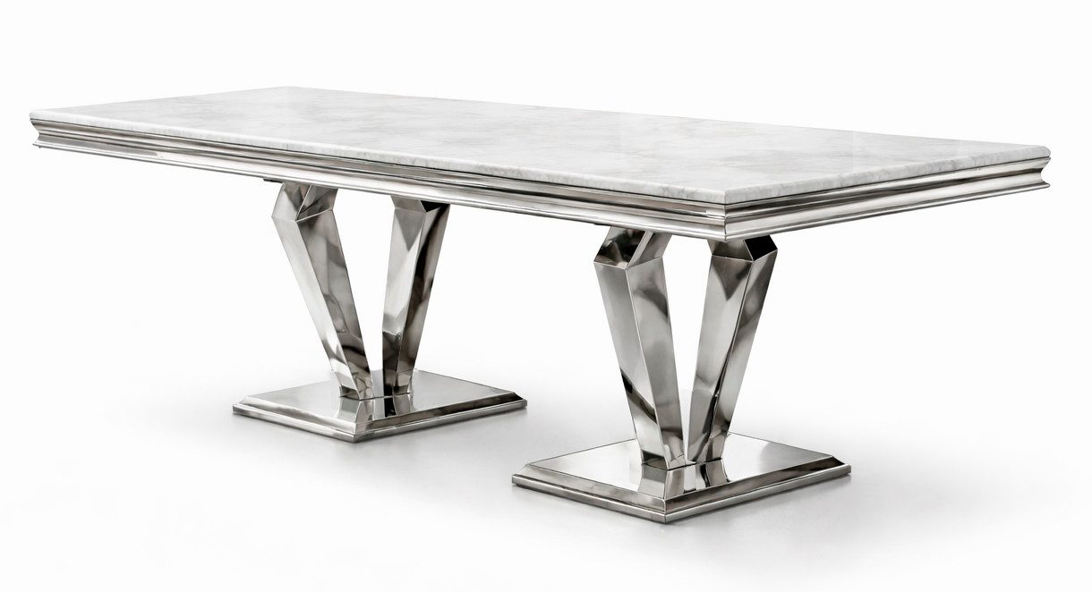 JVmoebel Esstisch Moderner Esstisch Metall Edelstahl – Stilvoller Design Tisch Sofort (1-St), Made in Europa