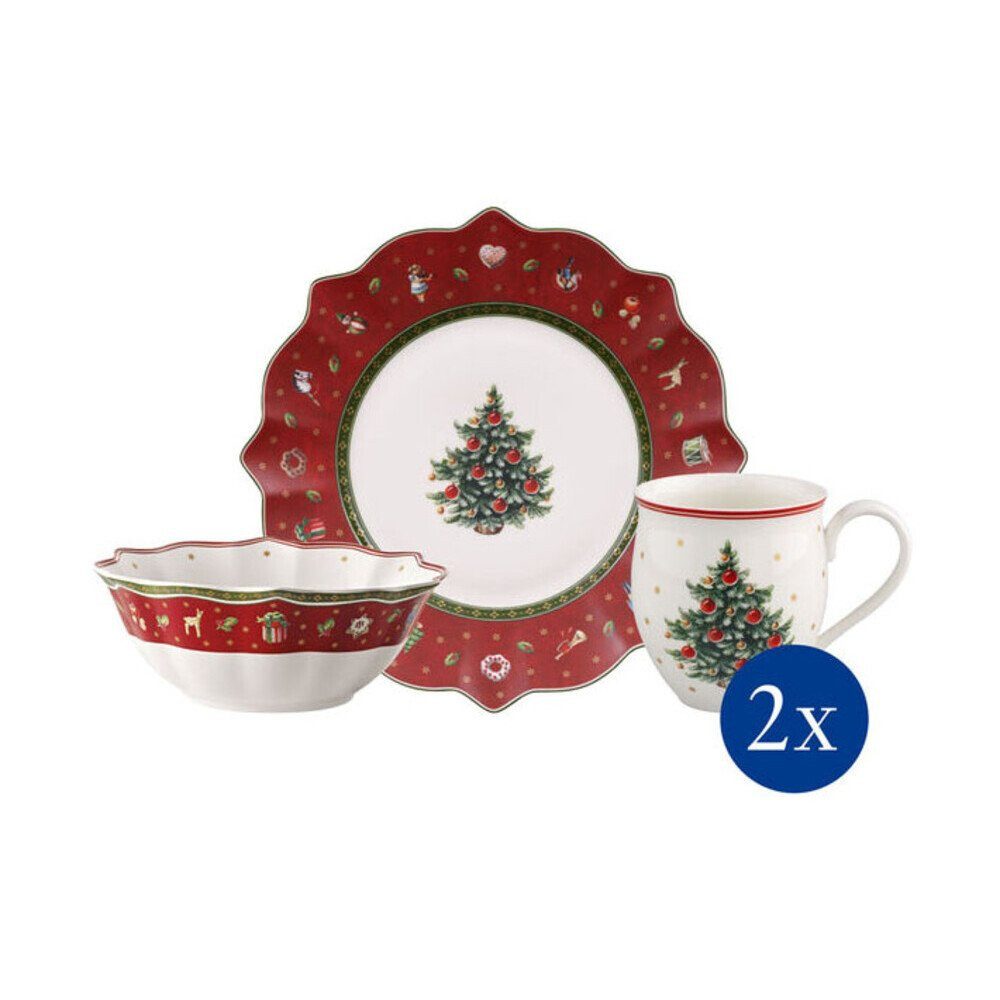 Villeroy & Boch Geschirr-Set Frühstücksset 6-tlg. Toy's Delight, Premium Porcelain, Frühstücksset, Geschirrset, für 2 Personen