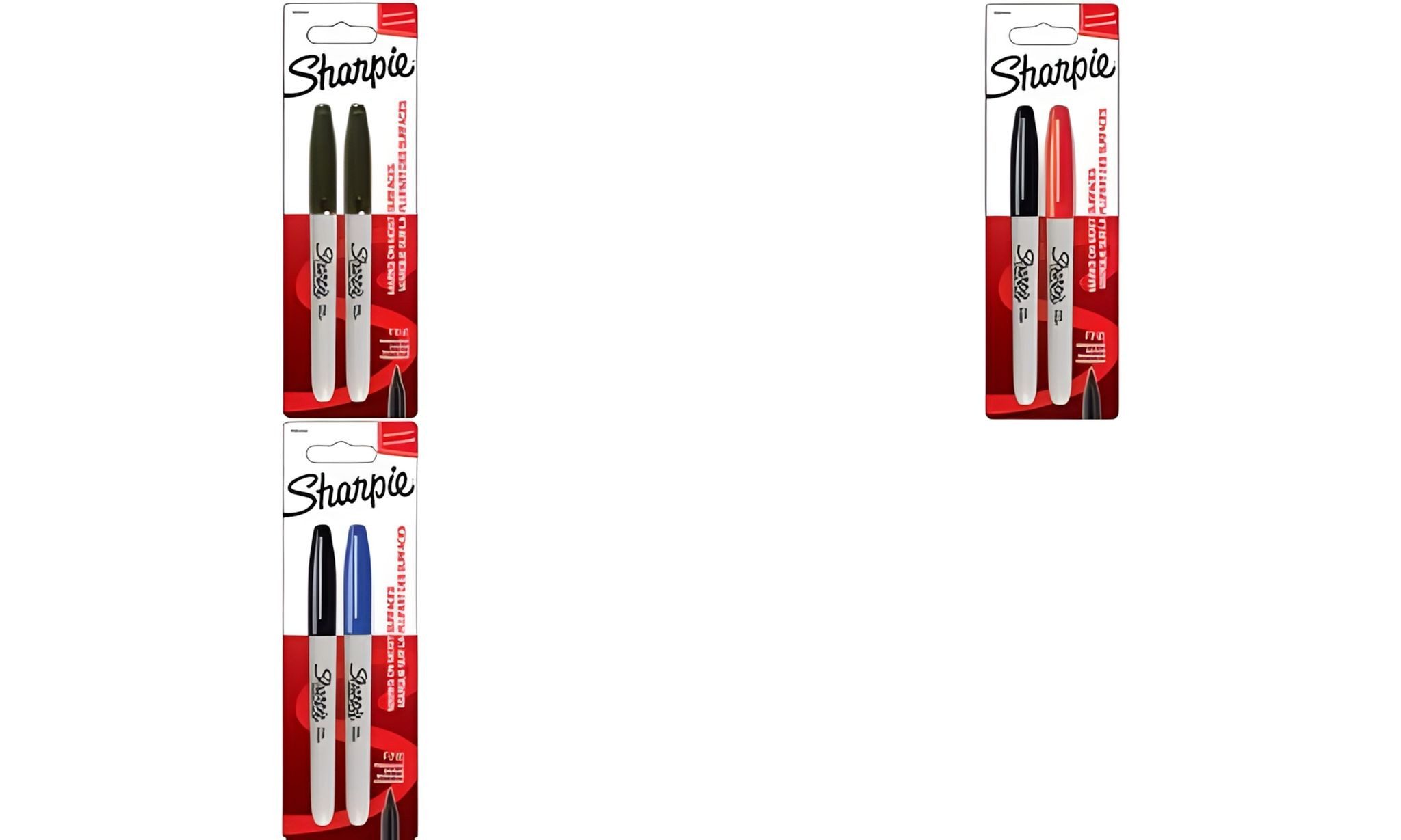 Sharpie Folienstift SHARPIE Marker Sharpie Fein Rundspitze - 2er Blister F Schwarz