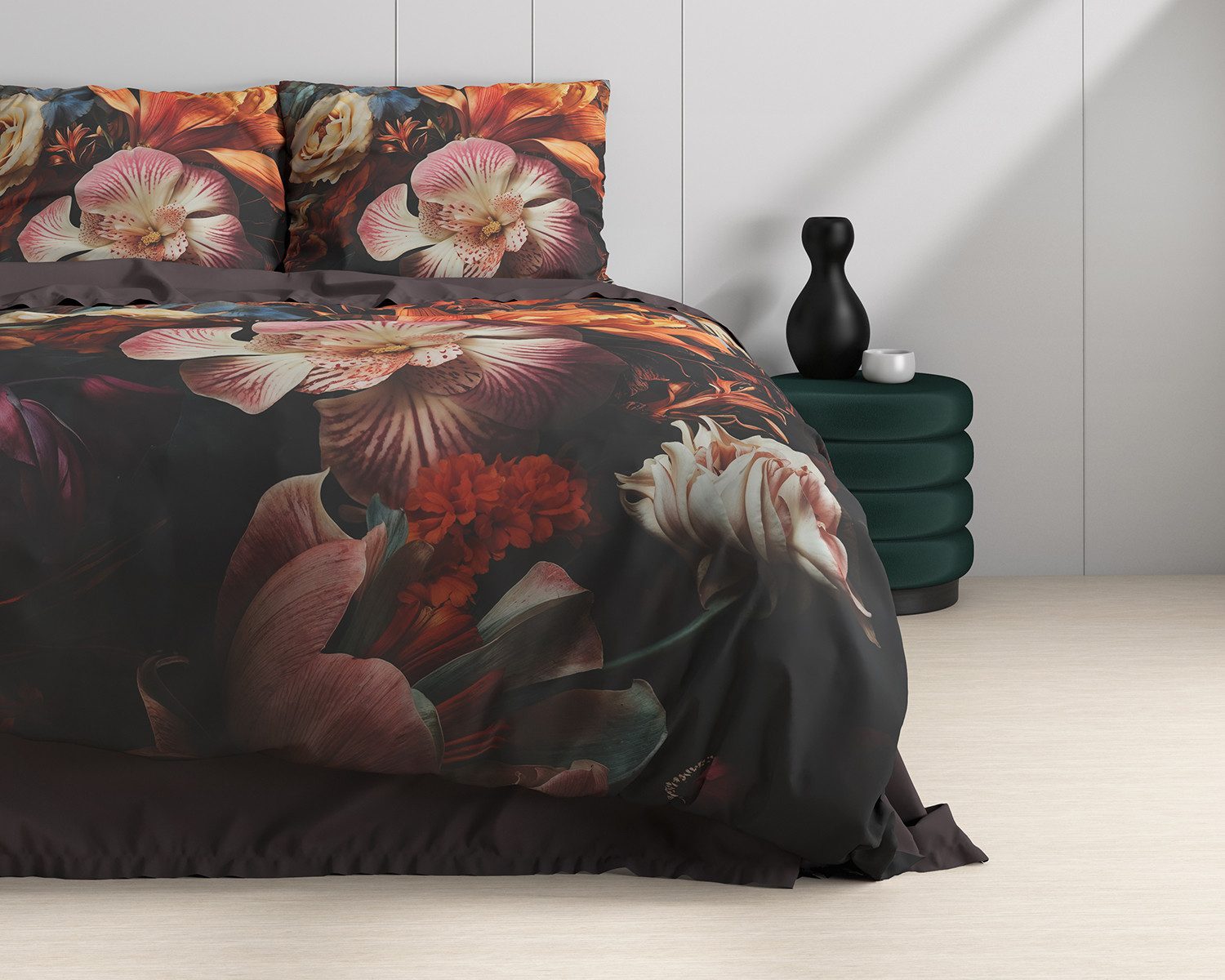 Sitheim® Bettwäsche Bettwäsche Blume Artistic Multi Bettbezug mit Kissenbezug, 3 teilig – Bild 4 von 5
