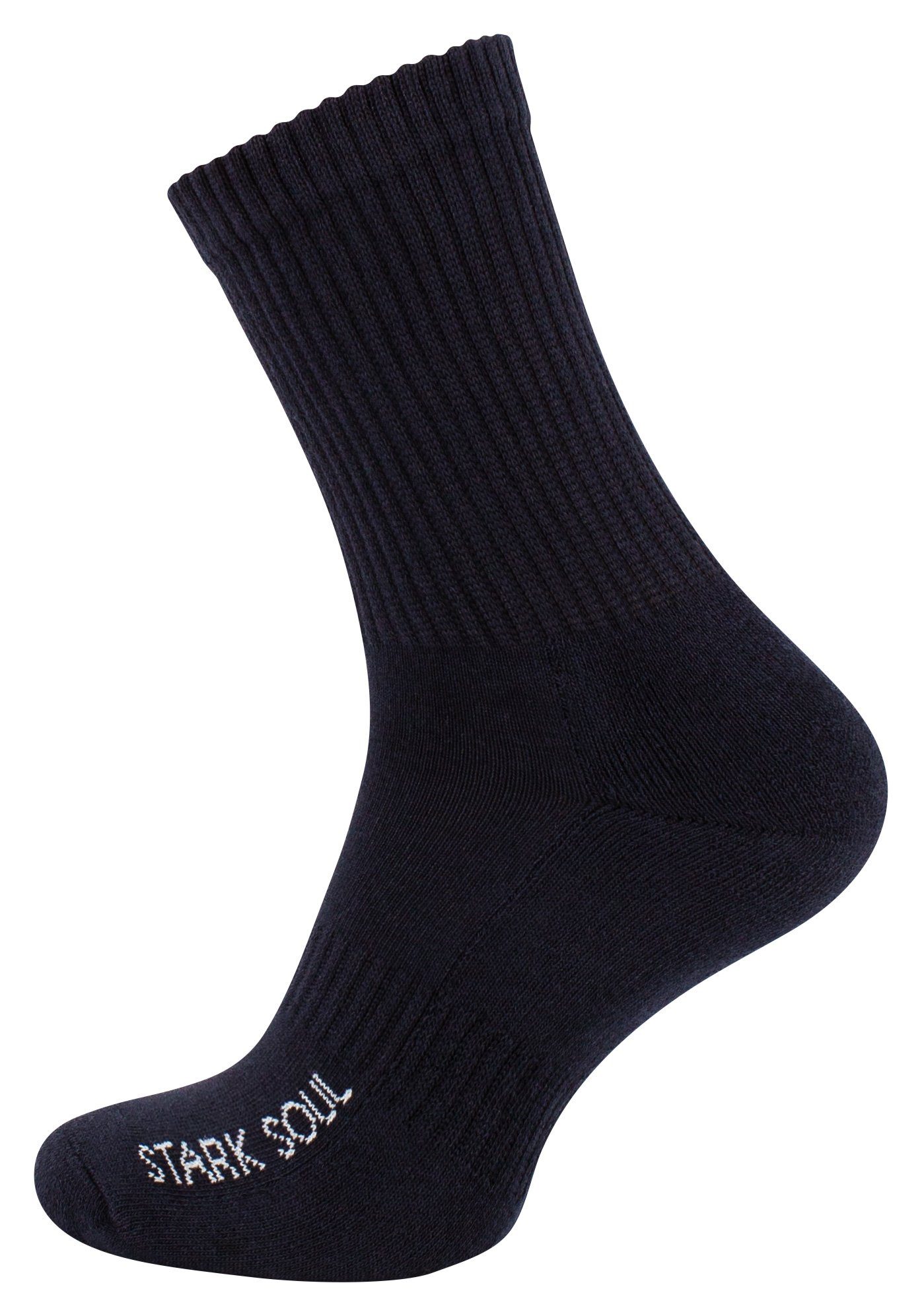 (6 gekämmte Sportsocken flache Sportsocken FROTTEESOHLE, Zehennaht, Burgund/Weiss/Marineblau Paar) mit gepolsterte Soul® Frottee-Sohle Baumwolle Stark