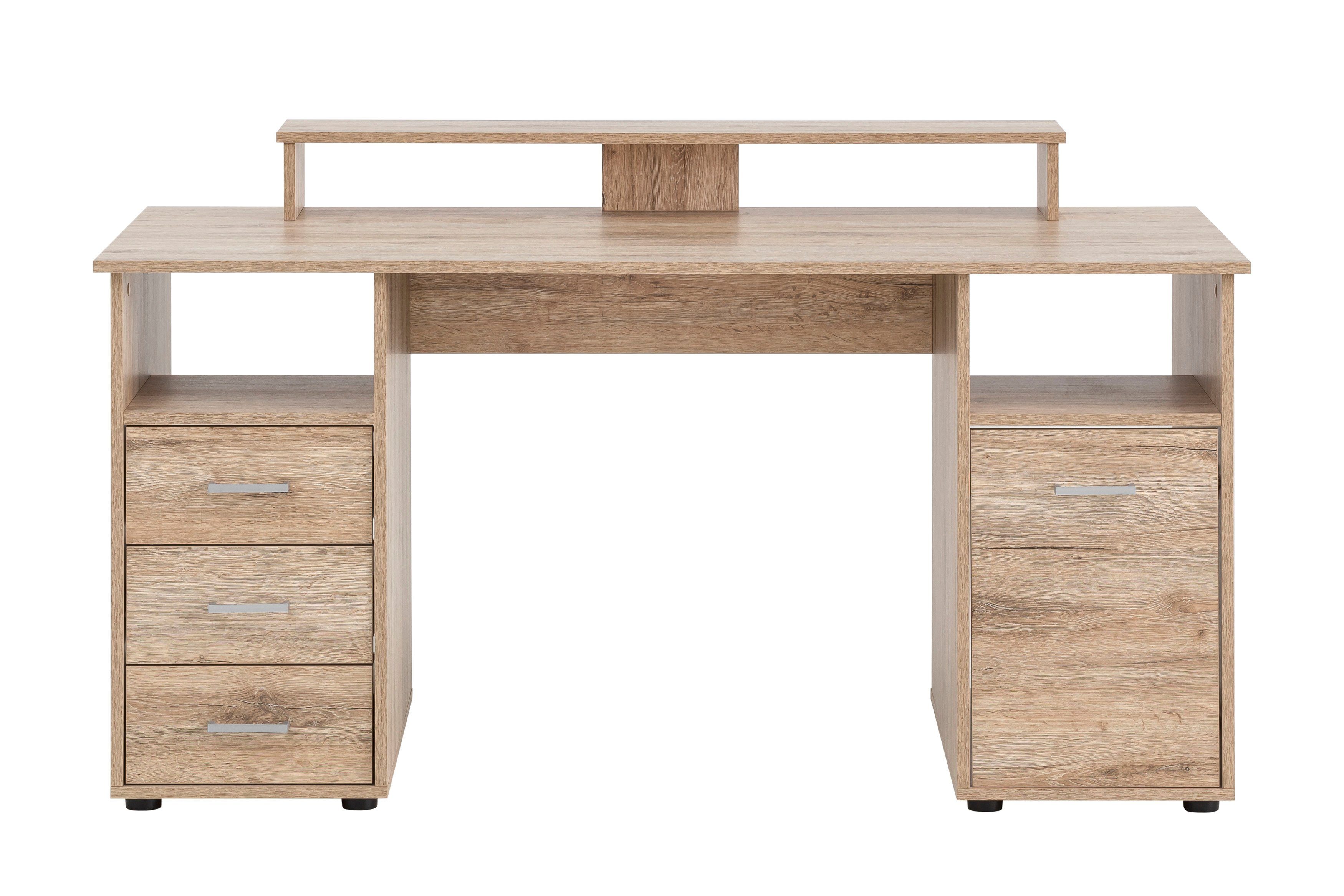 MÖBELPARTNER Schreibtisch Schreibtisch Fox, HxBxT 86x150x70 cm, Weiß