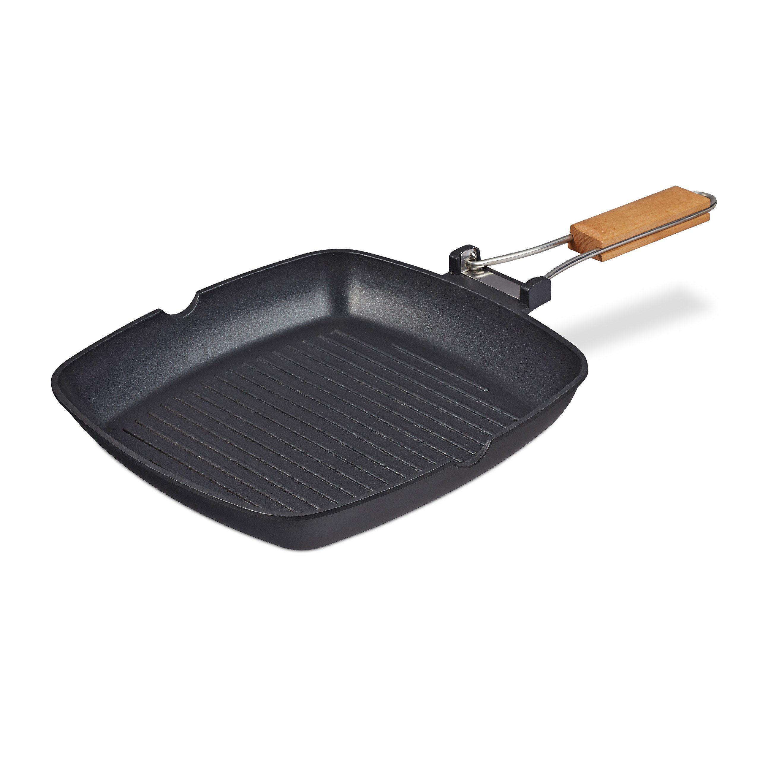 relaxdays Grillpfanne Induktion, Aluminiumlegierung (1-tlg)