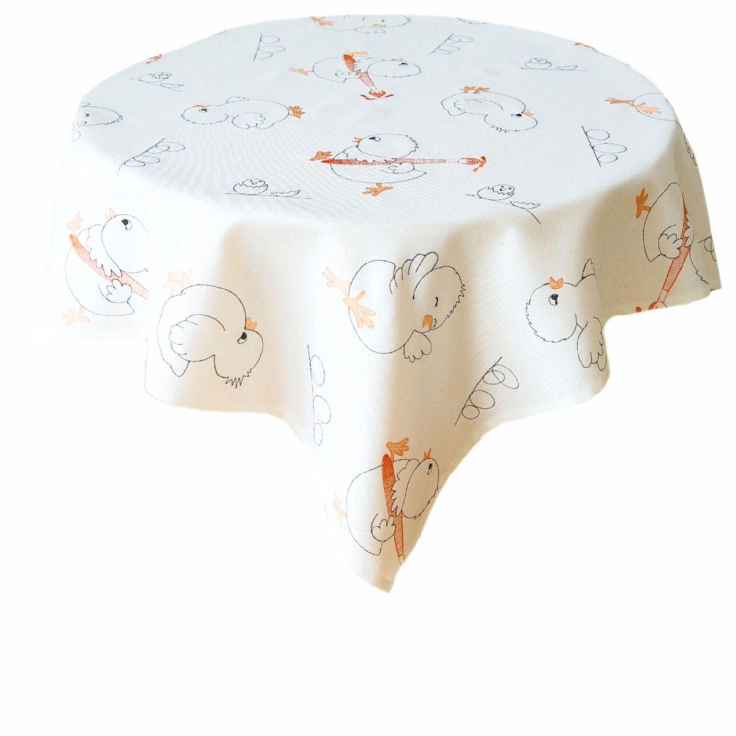 texpot Tischdecke Stickerei Küken bunt Frühjahr Ostern (1-tlg)