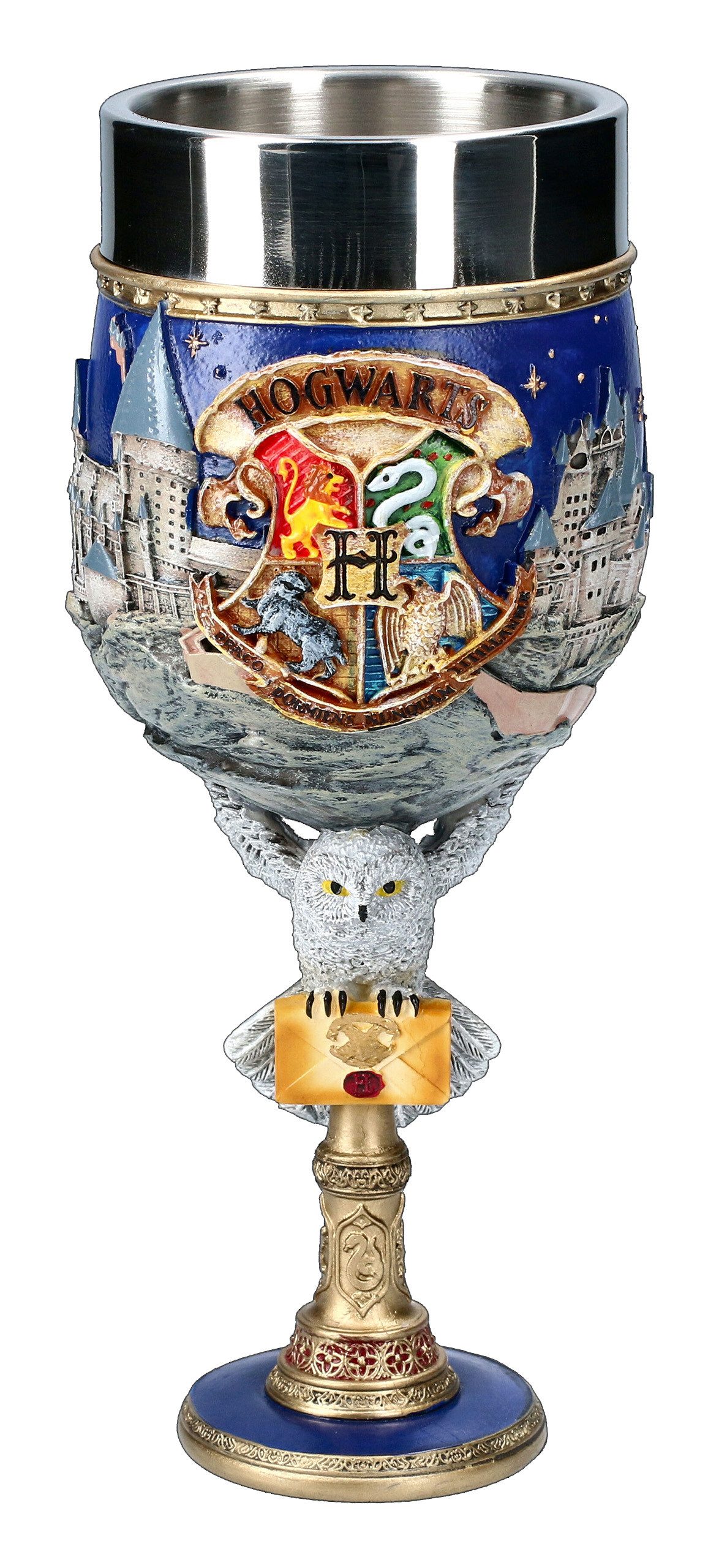 Figuren Shop GmbH Кружки Harry Potter Kelch - Hogwarts - Кружки Merchandise, Kunststein (Polyresin), Edelstahl