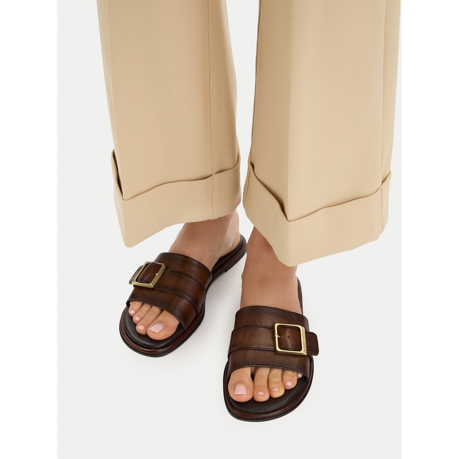 U.S. Polo Assn. US Polo Assn Damen-Flip-Flops, braun Badepantolette