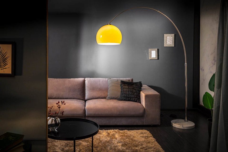 riess-ambiente Bogenlampe LOUNGE DEAL 175-205cm orange, ohne Leuchtmittel,  Wohnzimmer · Metall · verstellbar · Modern Design