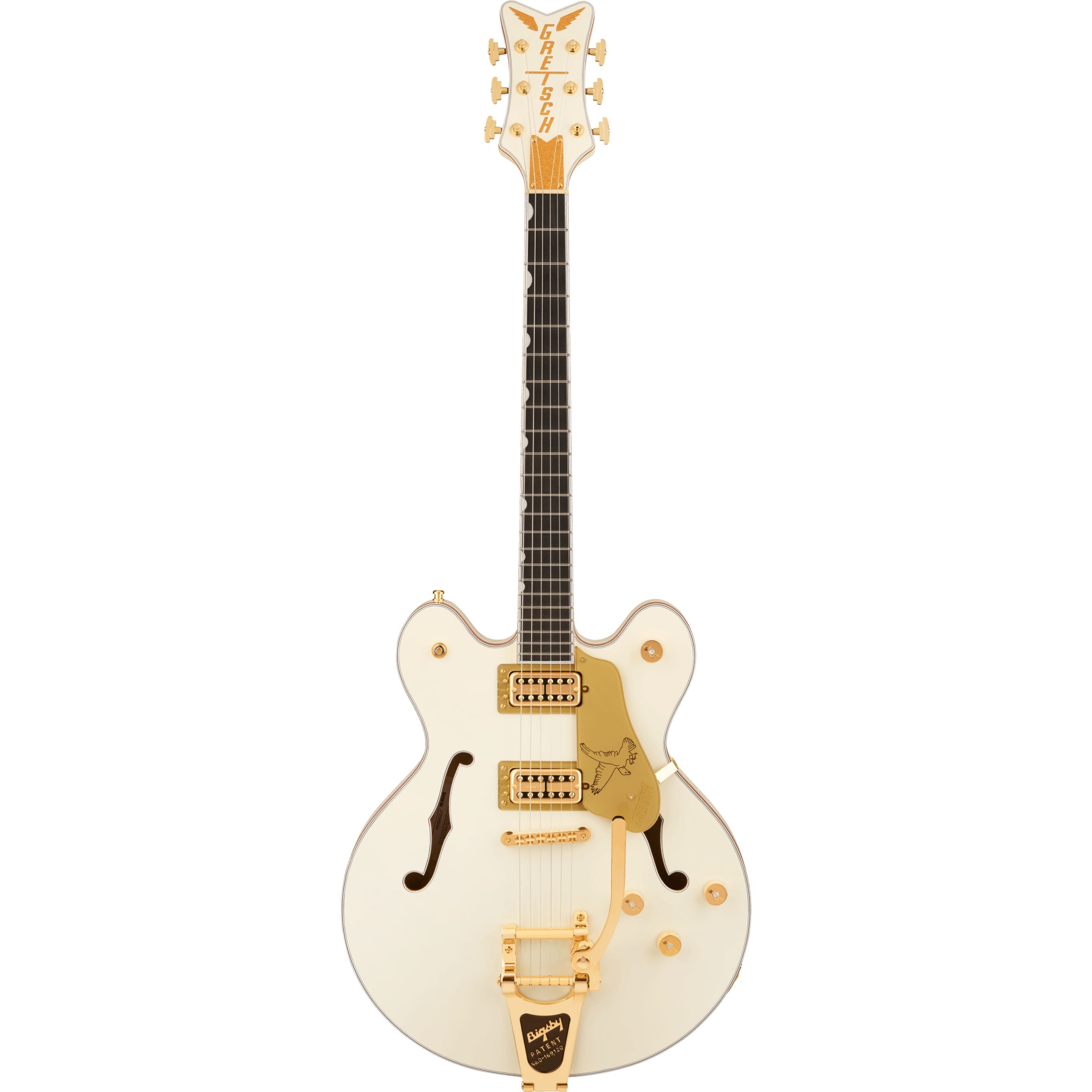 Gretsch Halbakustik-Gitarre, Halb-Akustik Gitarren, Custom-Shop, LTD Falcon Center Block Double-Cut String-Thru Bigsby Vintage White