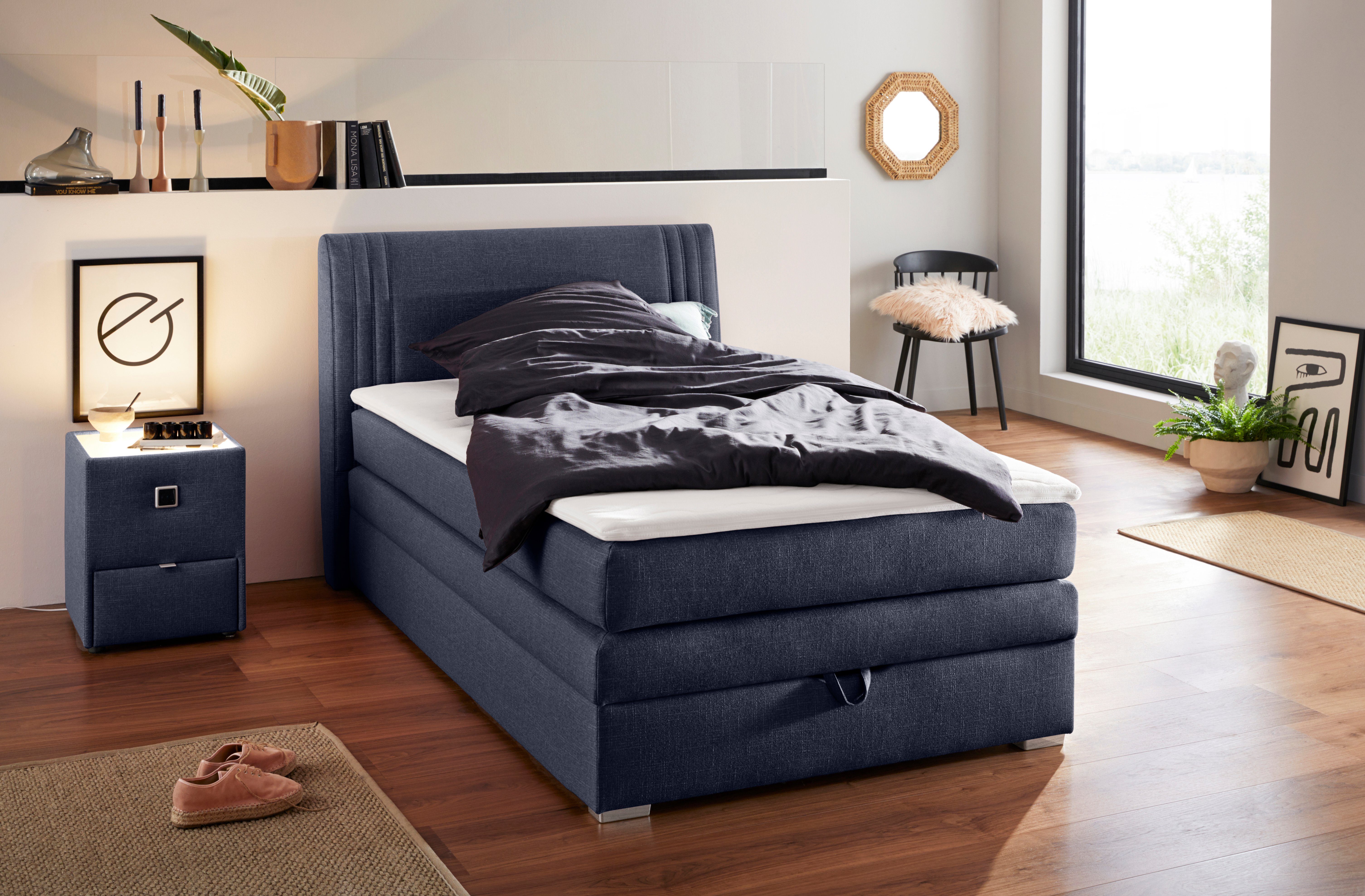 Jockenhöfer Gruppe Boxspringbett "Amira", mit Bettkasten und Topper, erhältlich in den Breiten 120,140 & 180cm