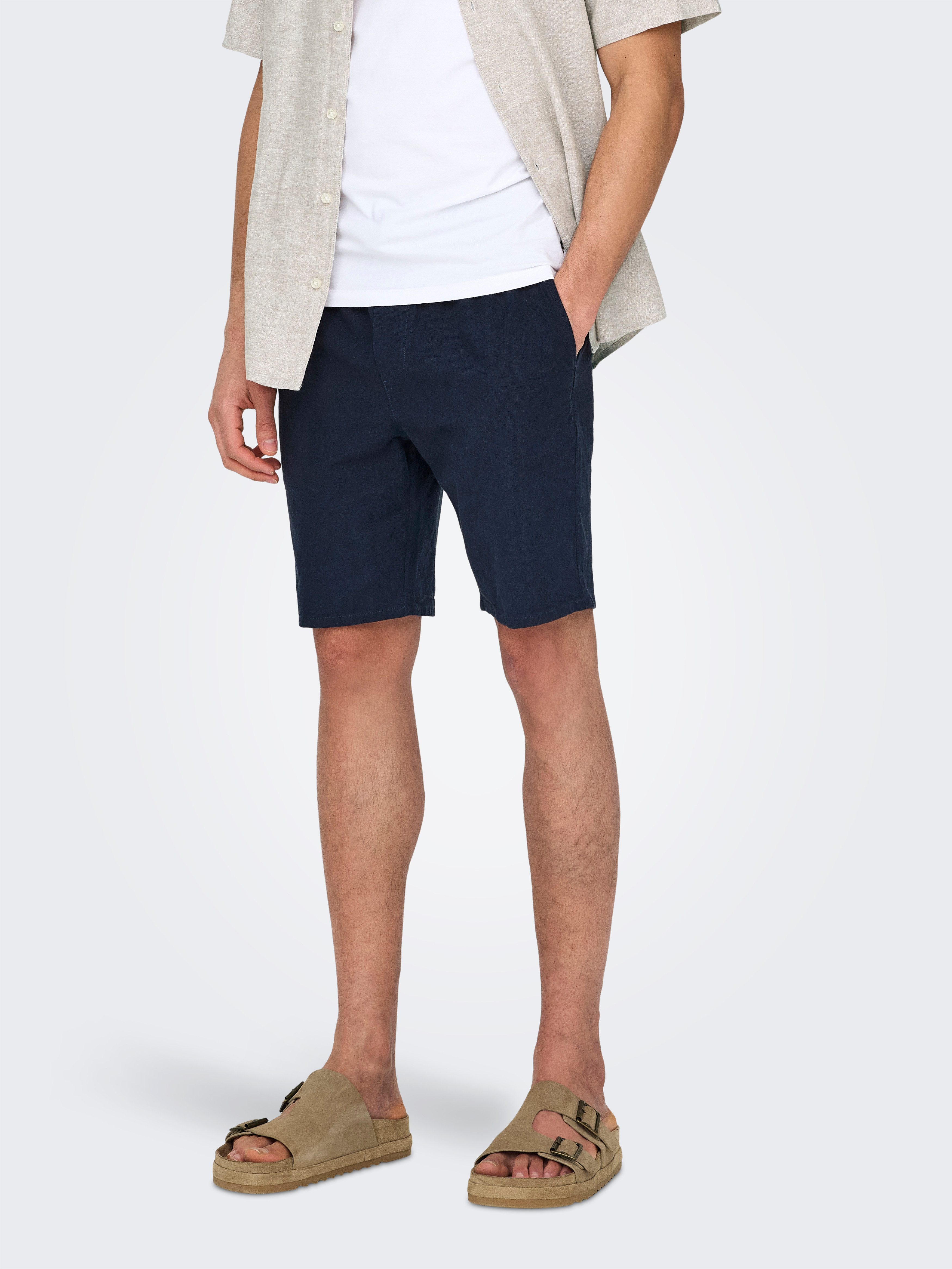 ONLY & SONS Shorts ONSLINUS 0007 COT LIN SHORTS NOOS