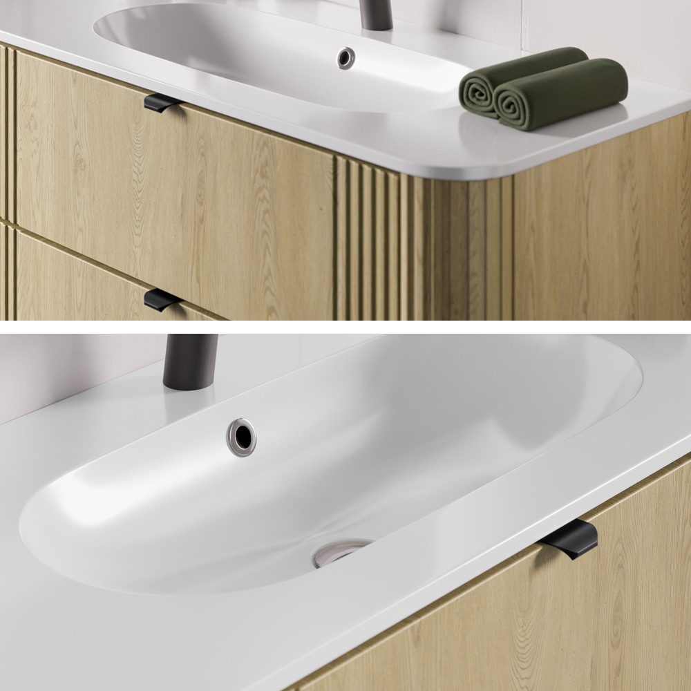 Lomadox Badmöbel-Set OLIVA-56, (Spar-Set, 2-St., Waschtisch Keramik Waschbe günstig online kaufen