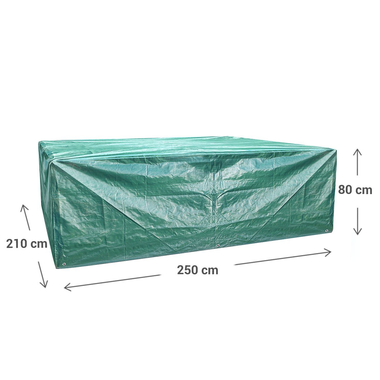 Casativo Gartenmöbel-Schutzhülle XL Abdeckhaube für Gartenmöbel 250x80x210 cm Wetterfest & UV-beständig, Reißfest/Schutzhülle mit Kordelzug/Wetterresistenz