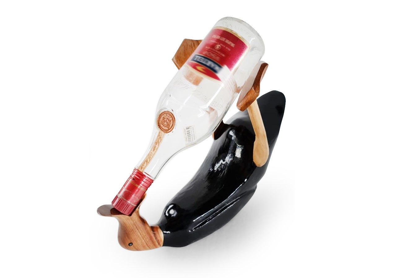 Tischhelden Kochbuchhalter Drinking Duck schwarz 35 cm