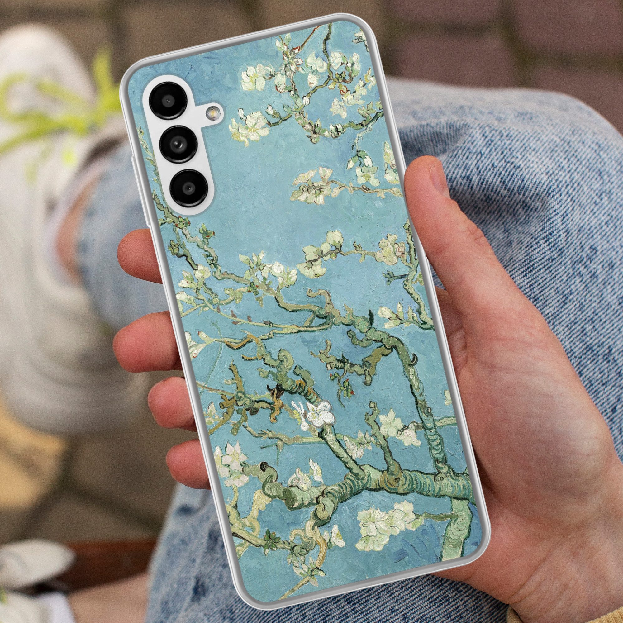 MuchoWow Handyhülle für Samsung Galaxy A04s Mandelblüte - Van Gogh - Kunst, Handy Case, Silikon, Bumper Case Dünn
