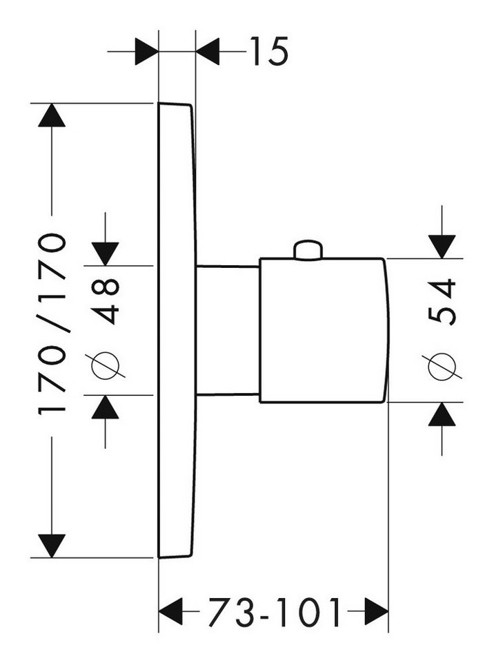 Thumbnail - hansgrohe Unterputzarmatur Axor Citterio M Thermostat HighFlow Unterputz - Chrom