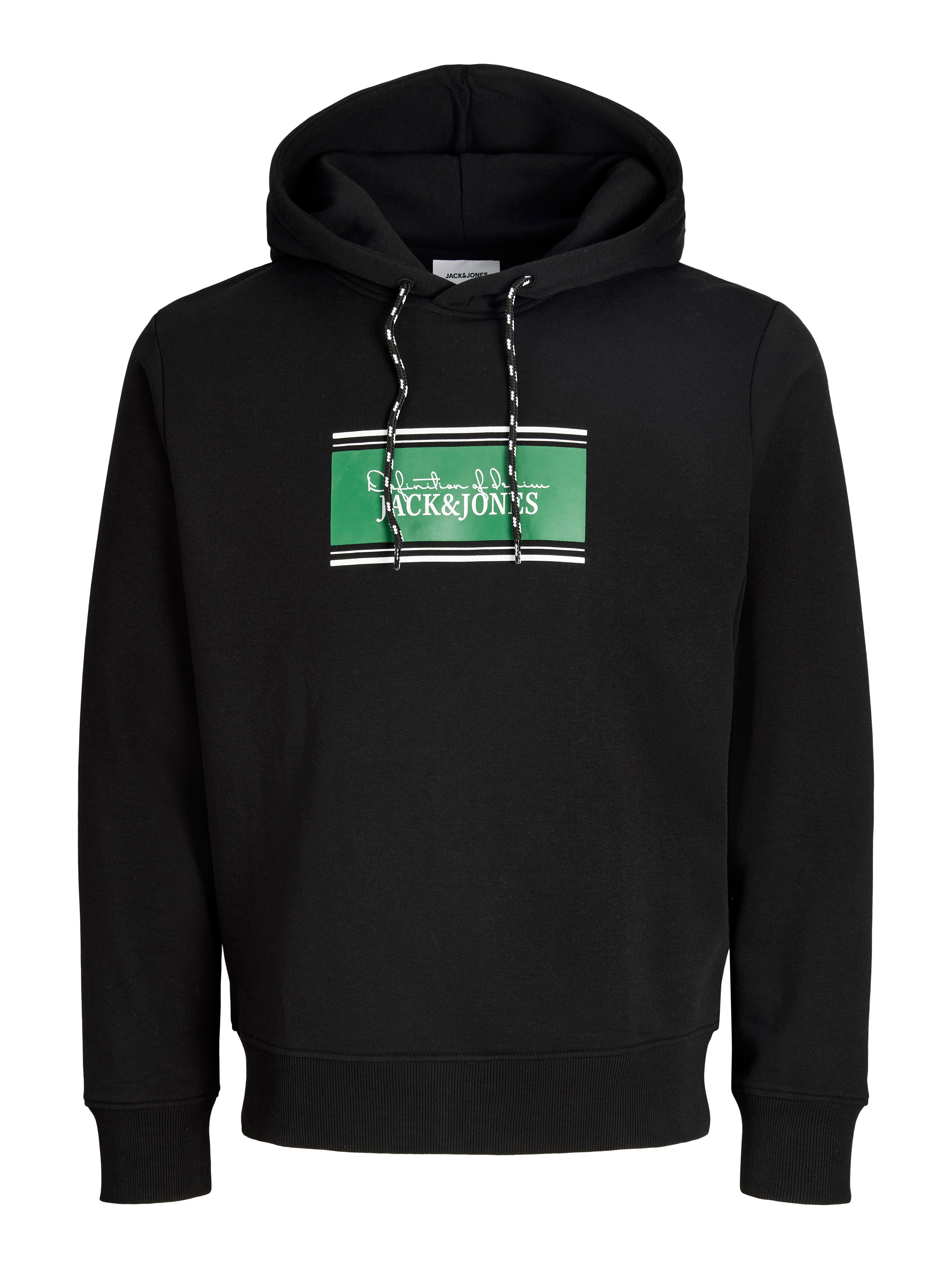 Jack & Jones Kapuzensweatshirt JJBUSTER SWEAT HOOD BTS Baumwollmischung, normal geschnitten