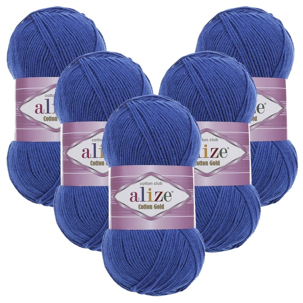 Alize 5 x ALIZE Cotton Gold Häkelwolle, 330 m, Handstrickgarn,Premium Wolle, Amigurumi