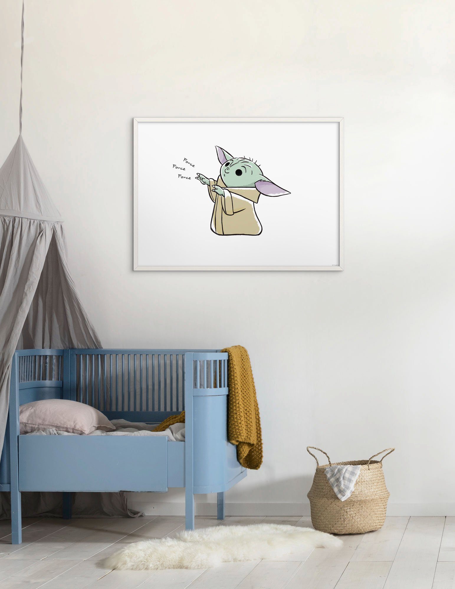 Komar Bild Mandalorian The Child Sweet Force, Disney, Star Wars (1 St), Wandbild zur Dekoration im Kinderzimmer - ohne Rahmen