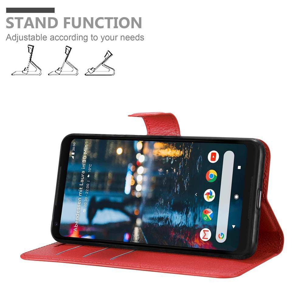 Cadorabo Handyhülle für Google PIXEL 2 XL Hülle Google PIXEL 2 XL, Hülle Schutzhülle mit Standfunktion, Kartenfach und Magnetverschluss