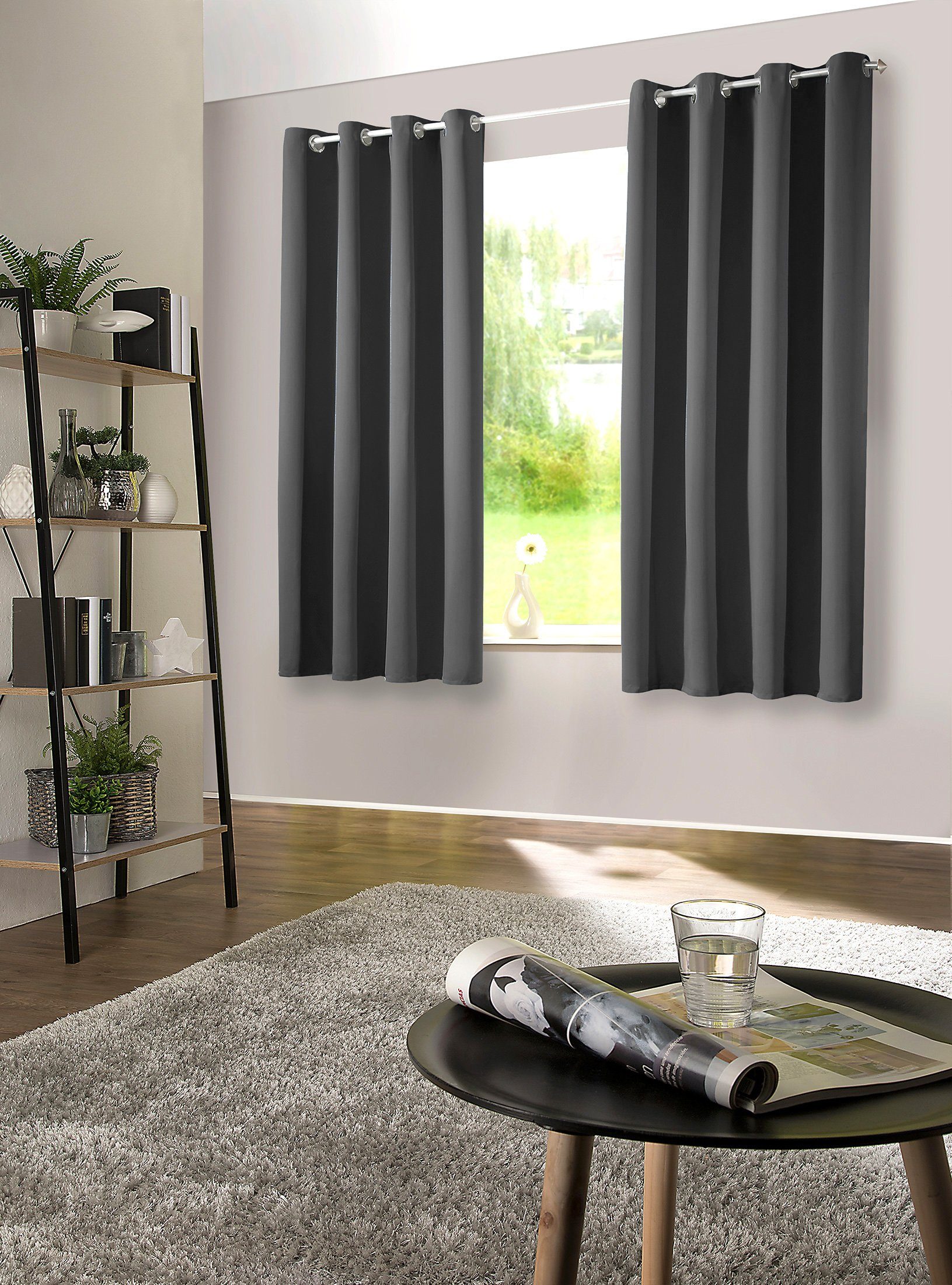 heimtexland Verdunkelungsvorhang Thermo Verdunkelungsgardinen Ösenschal Vor günstig online kaufen